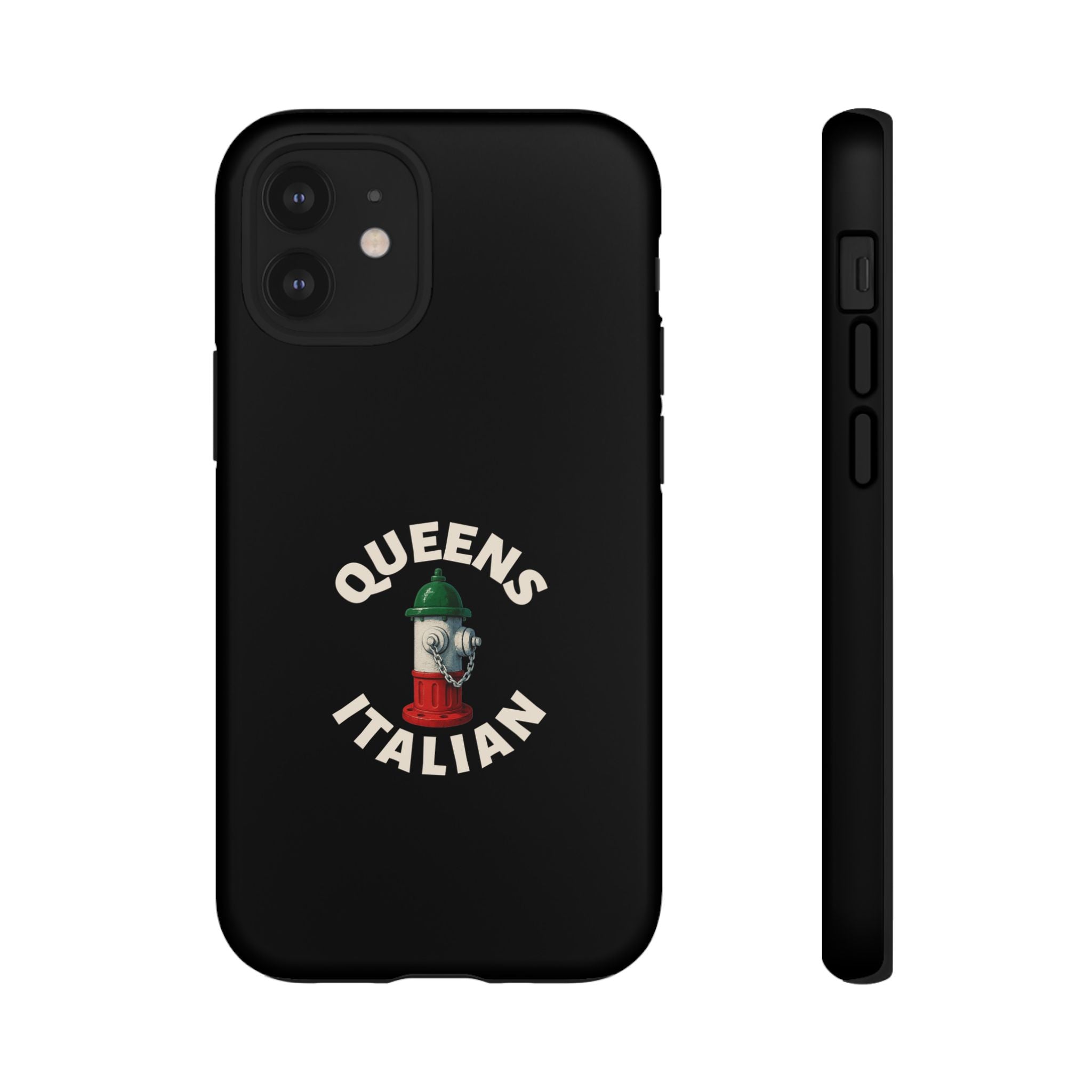 Queens Italian Black Phone Case, Tough Cases for iPhone, Gift for Italians, Stylish Phone Cover, Unique Phone Accessory