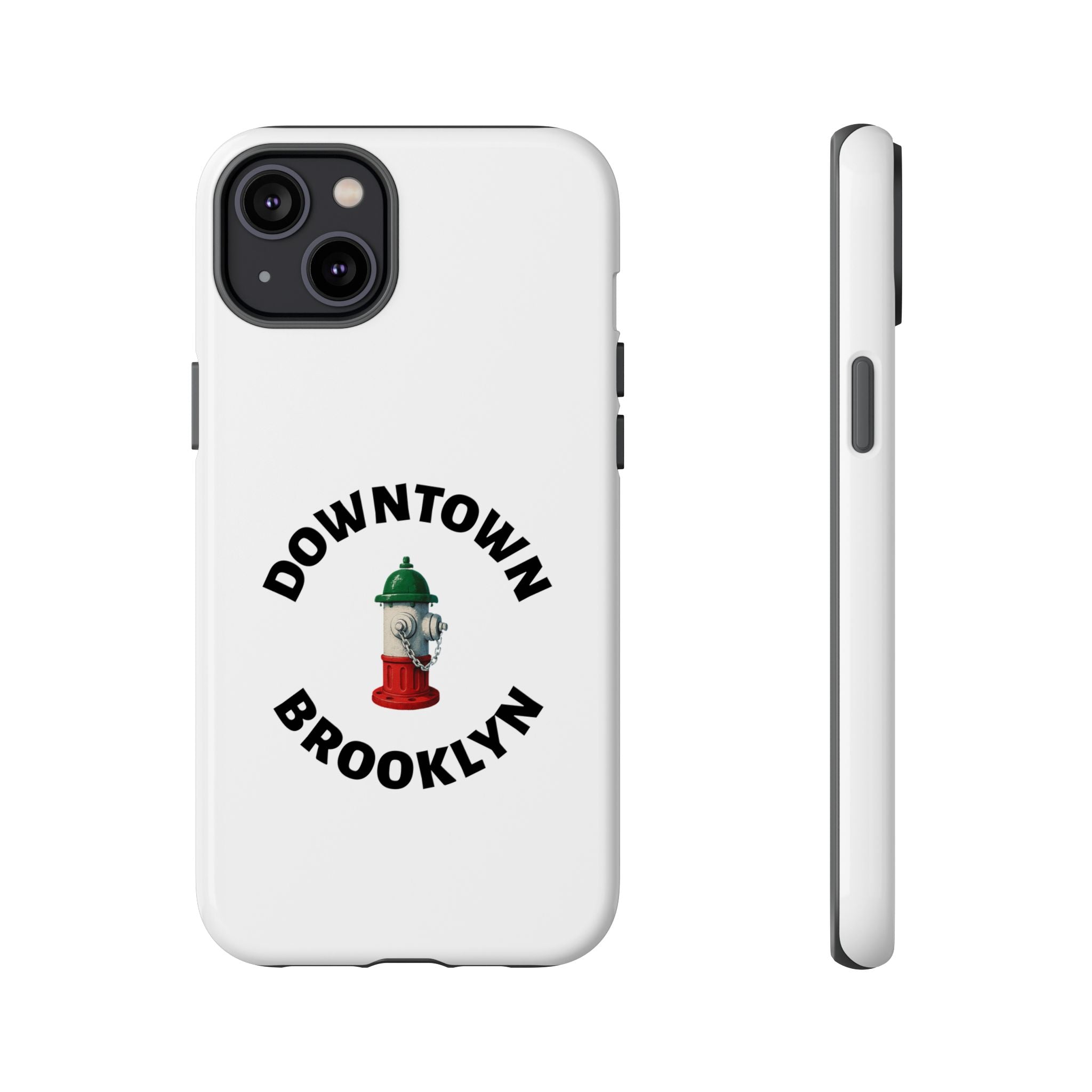 Downtown Brooklyn White Phone Case, Urban Style Phone Cover, Tough Smartphone Case, Gift for Italian Heritage, Fun Streetwear Accessories