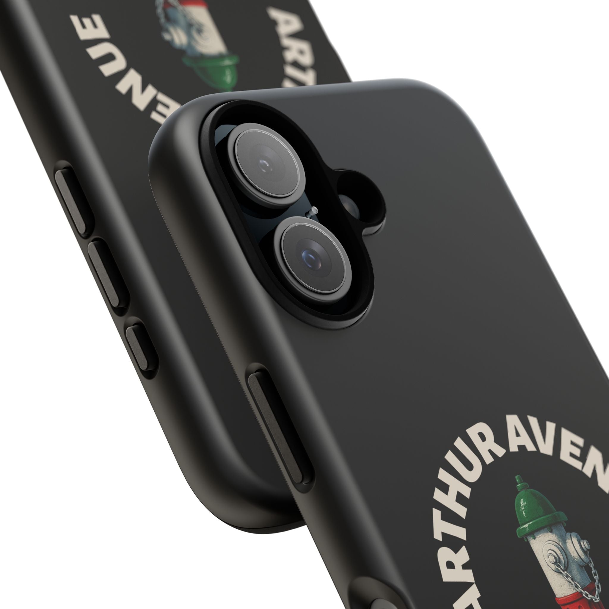 Arthur Avenue Italian Black Phone Case, Tough Cases for iPhone, Gift for Italians, Stylish Phone Cover, Unique Phone Accessory