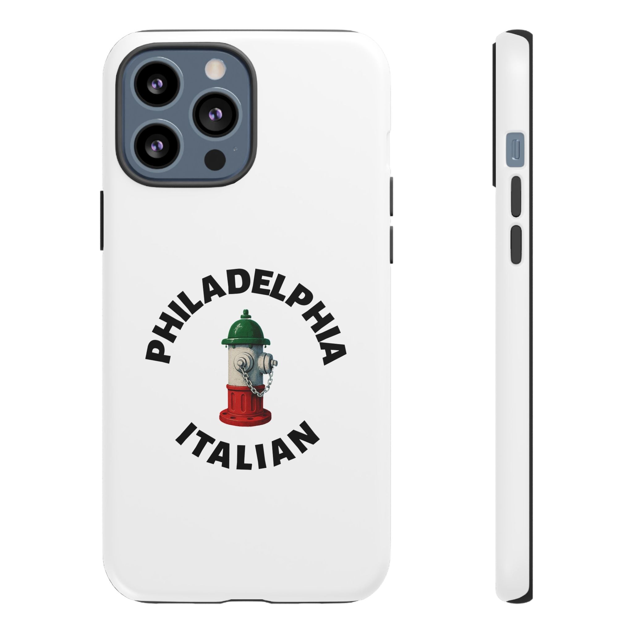 Philadelphia Italian White Phone Case, Urban Style Phone Cover, Tough Smartphone Case, Gift for Italian Heritage, Fun Streetwear Accessories