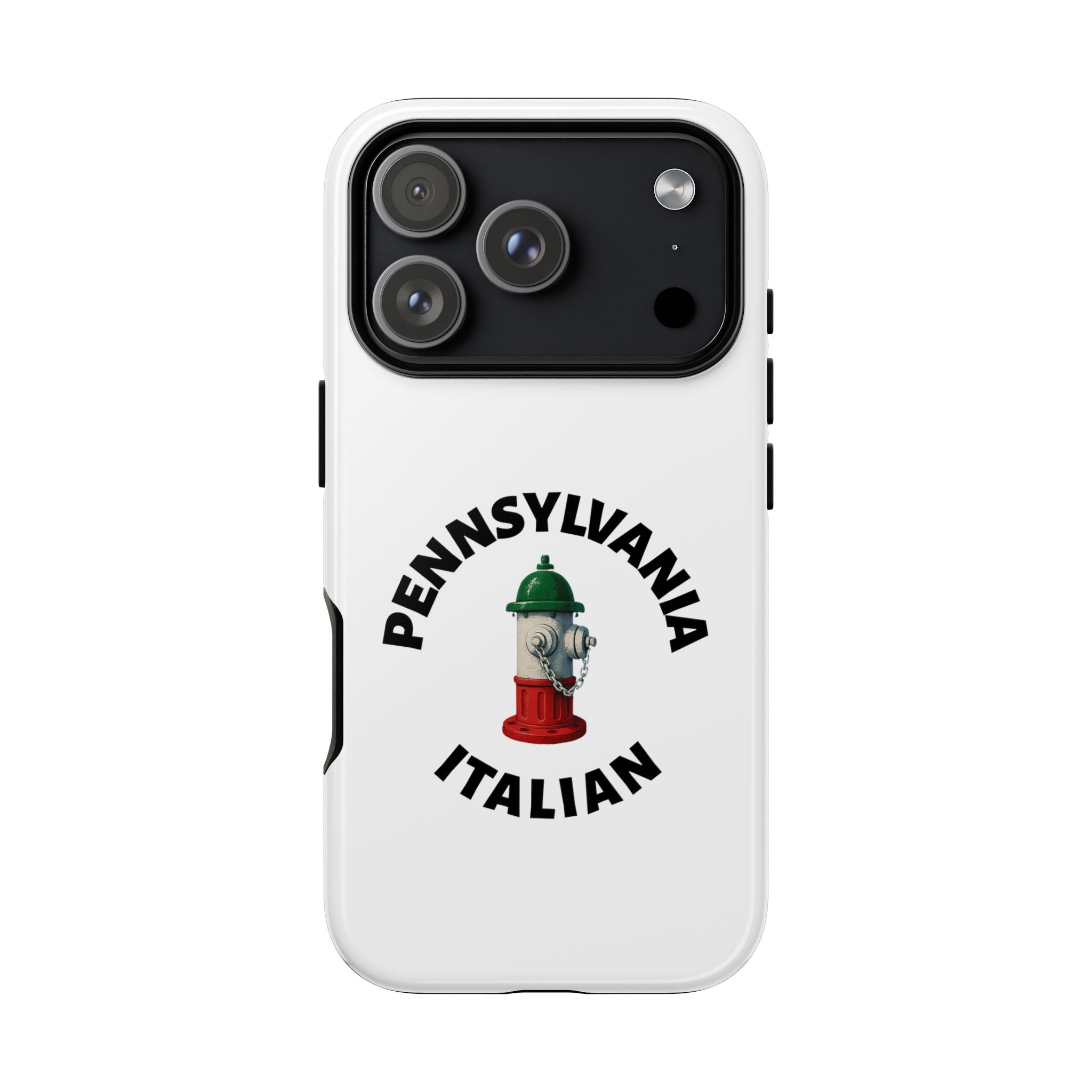 Pennsylvania Italian White Phone Case, Urban Style Phone Cover, Tough Smartphone Case, Gift for Italian Heritage, Fun Streetwear Accessories