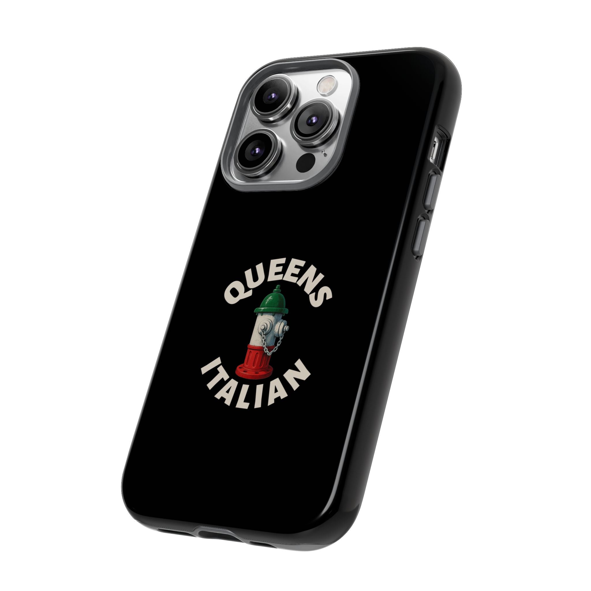 Queens Italian Black Phone Case, Tough Cases for iPhone, Gift for Italians, Stylish Phone Cover, Unique Phone Accessory