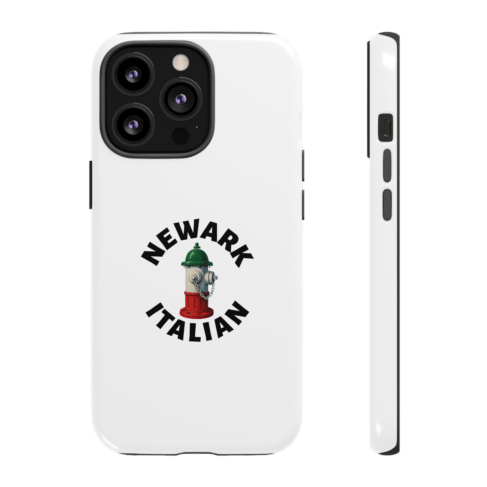 Newark Italian White Phone Case, Urban Style Phone Cover, Tough Smartphone Case, Gift for Italian Heritage, Fun Streetwear Accessories