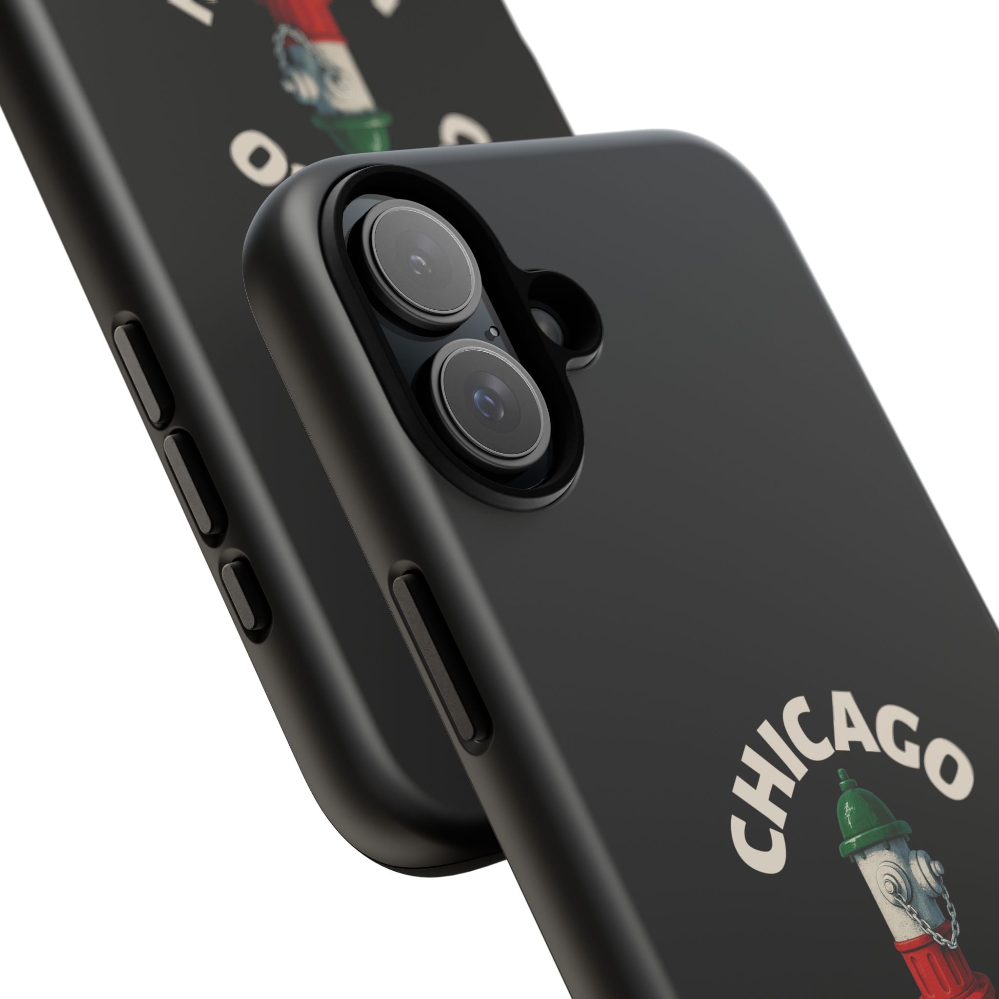 Chicago Italian Black Phone Case, Tough Cases for iPhone, Gift for Italians, Stylish Phone Cover, Unique Phone Accessory