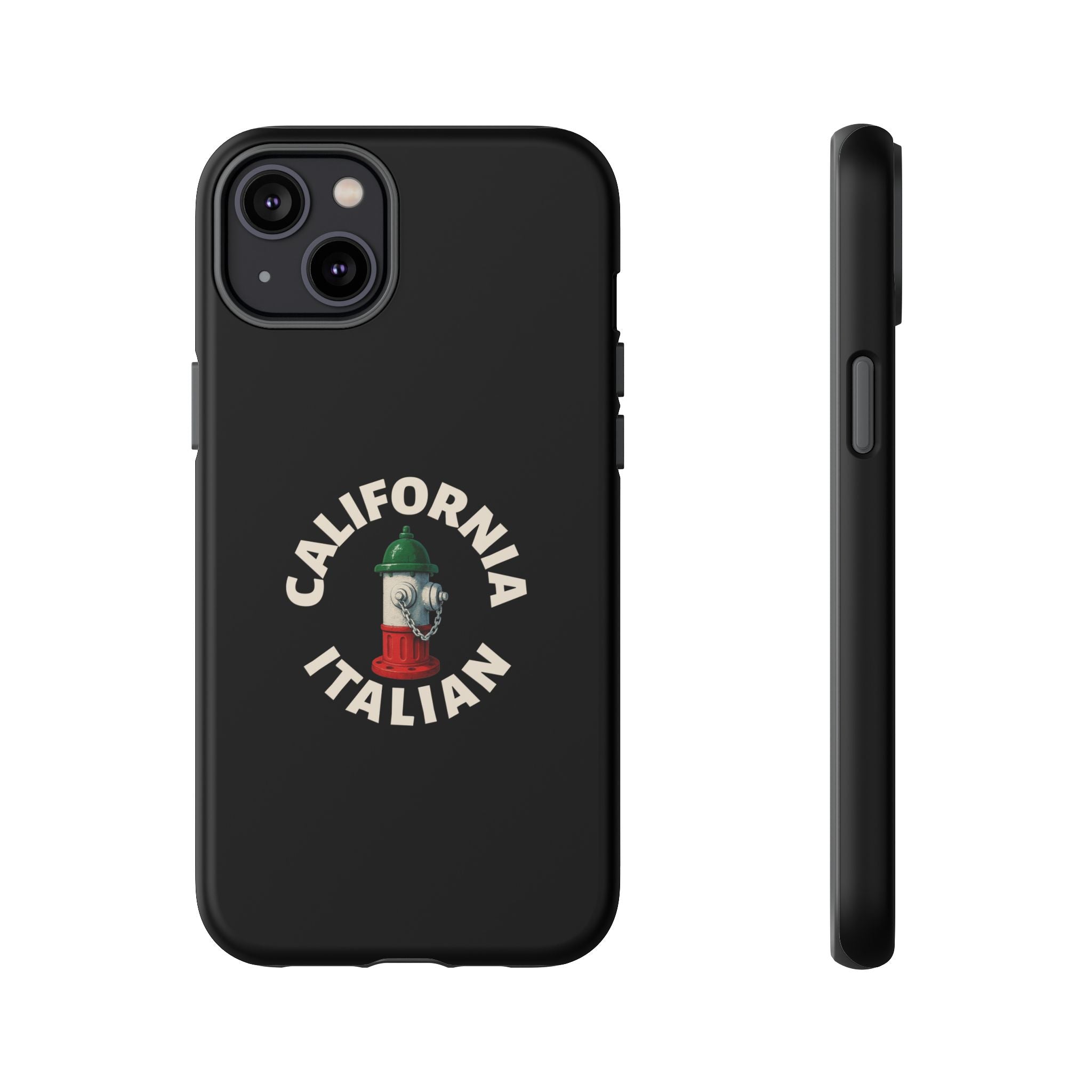 California Italian Black Phone Case, Tough Cases for iPhone, Gift for Italians, Stylish Phone Cover, Unique Phone Accessory