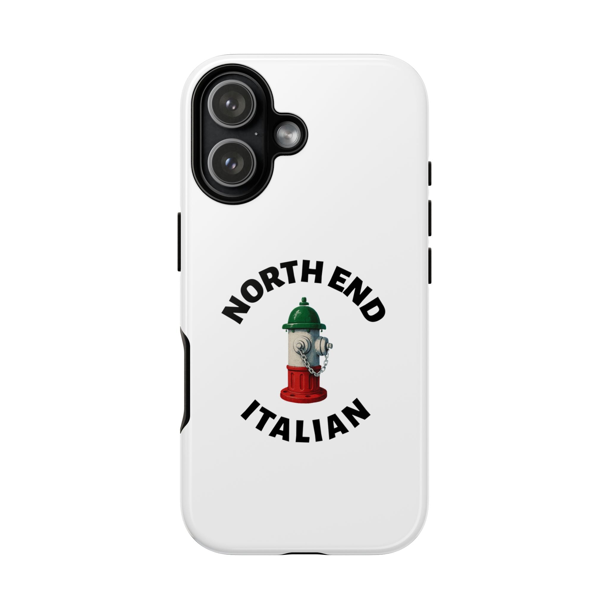 North End Italian White Phone Case, Urban Style Phone Cover, Tough Smartphone Case, Gift for Italian Heritage, Fun Streetwear Accessories