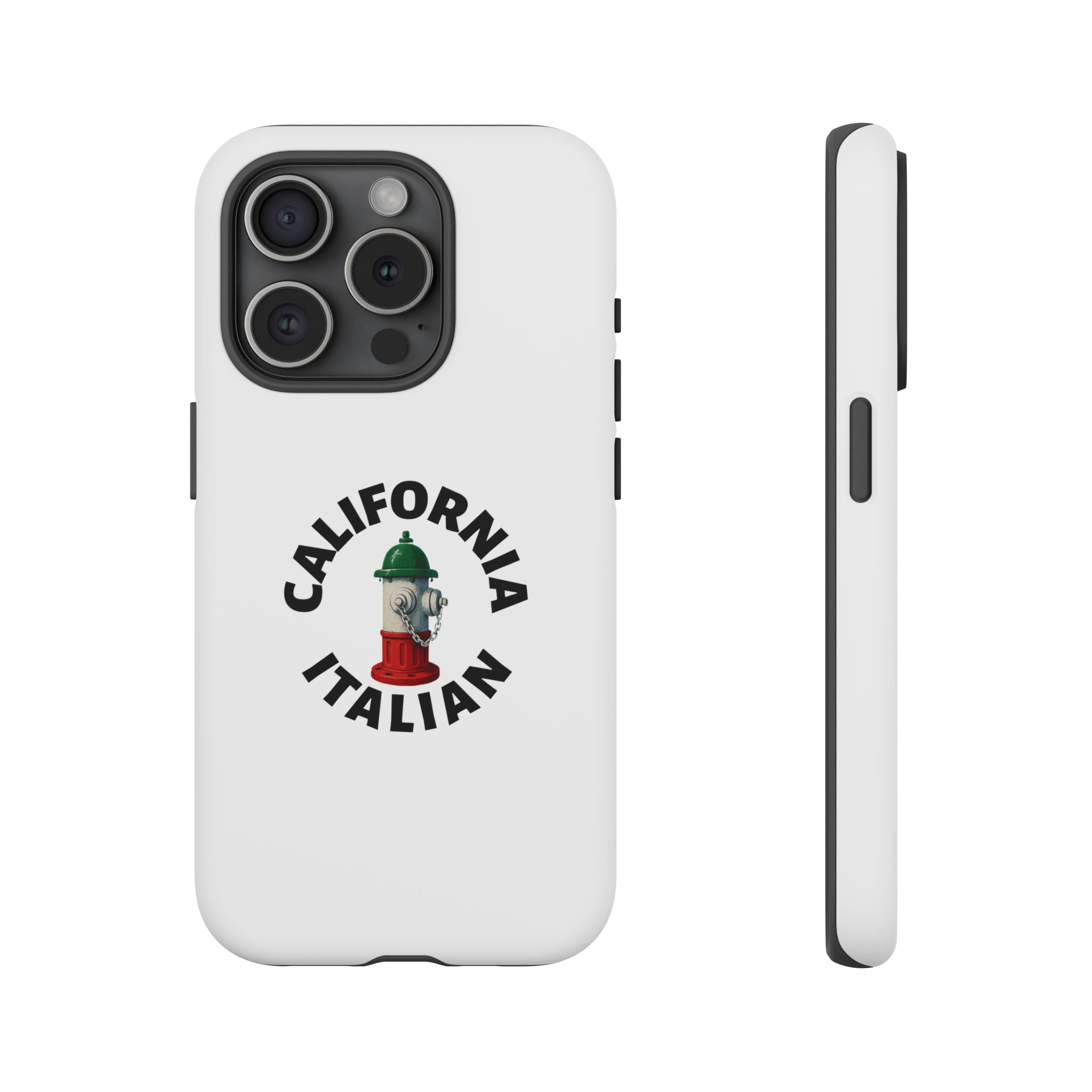 California Italian White Phone Case, Urban Style Phone Cover, Tough Smartphone Case, Gift for Italian Heritage, Fun Streetwear Accessories
