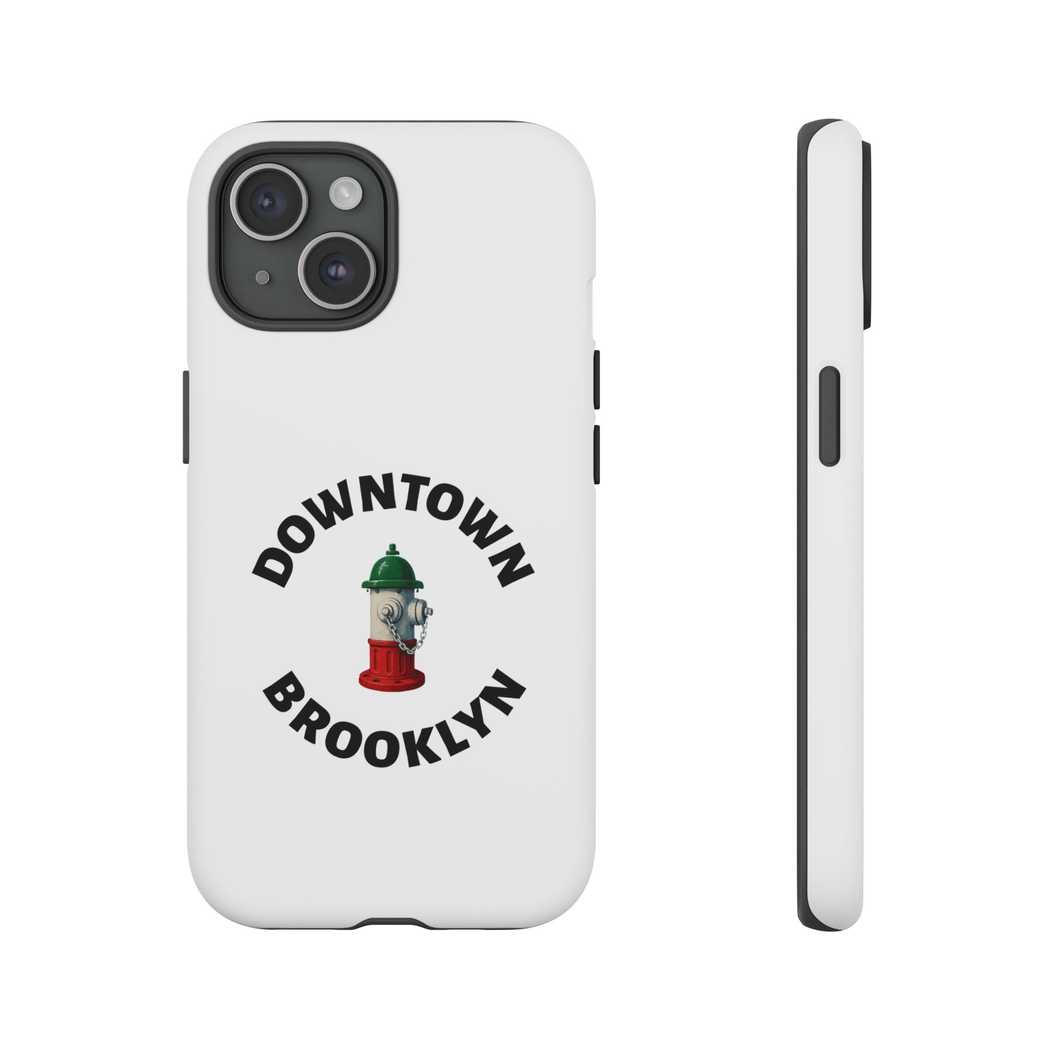 Downtown Brooklyn White Phone Case, Urban Style Phone Cover, Tough Smartphone Case, Gift for Italian Heritage, Fun Streetwear Accessories