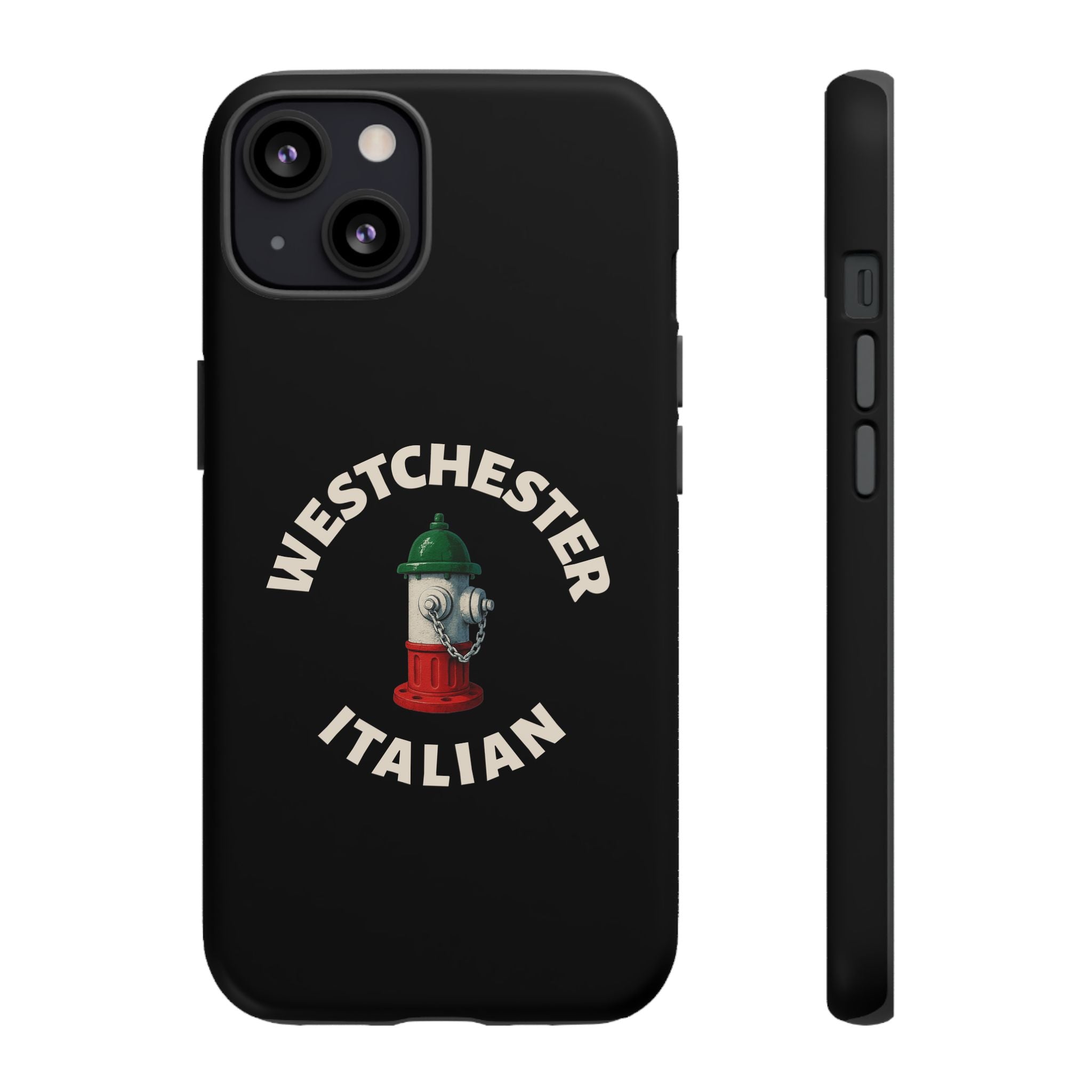 Westchester Italian Black Phone Case, Tough Cases for iPhone, Gift for Italians, Stylish Phone Cover, Unique Phone Accessory
