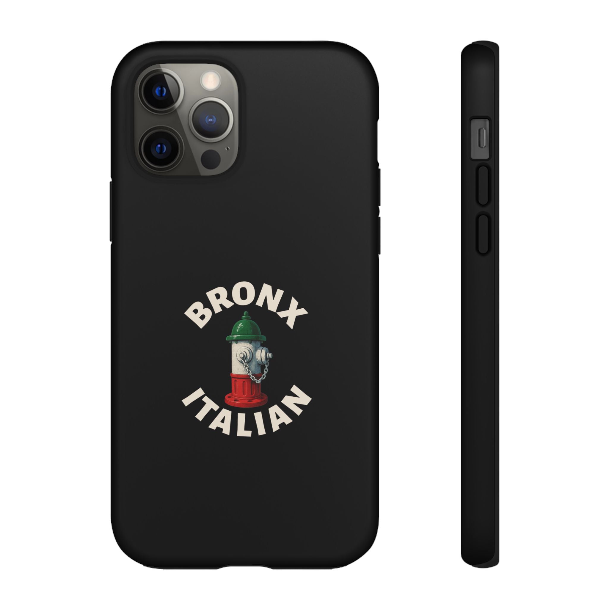 Bronx Italian Black Phone Case, Tough Cases for iPhone, Gift for Italians, Stylish Phone Cover, Unique Phone Accessory