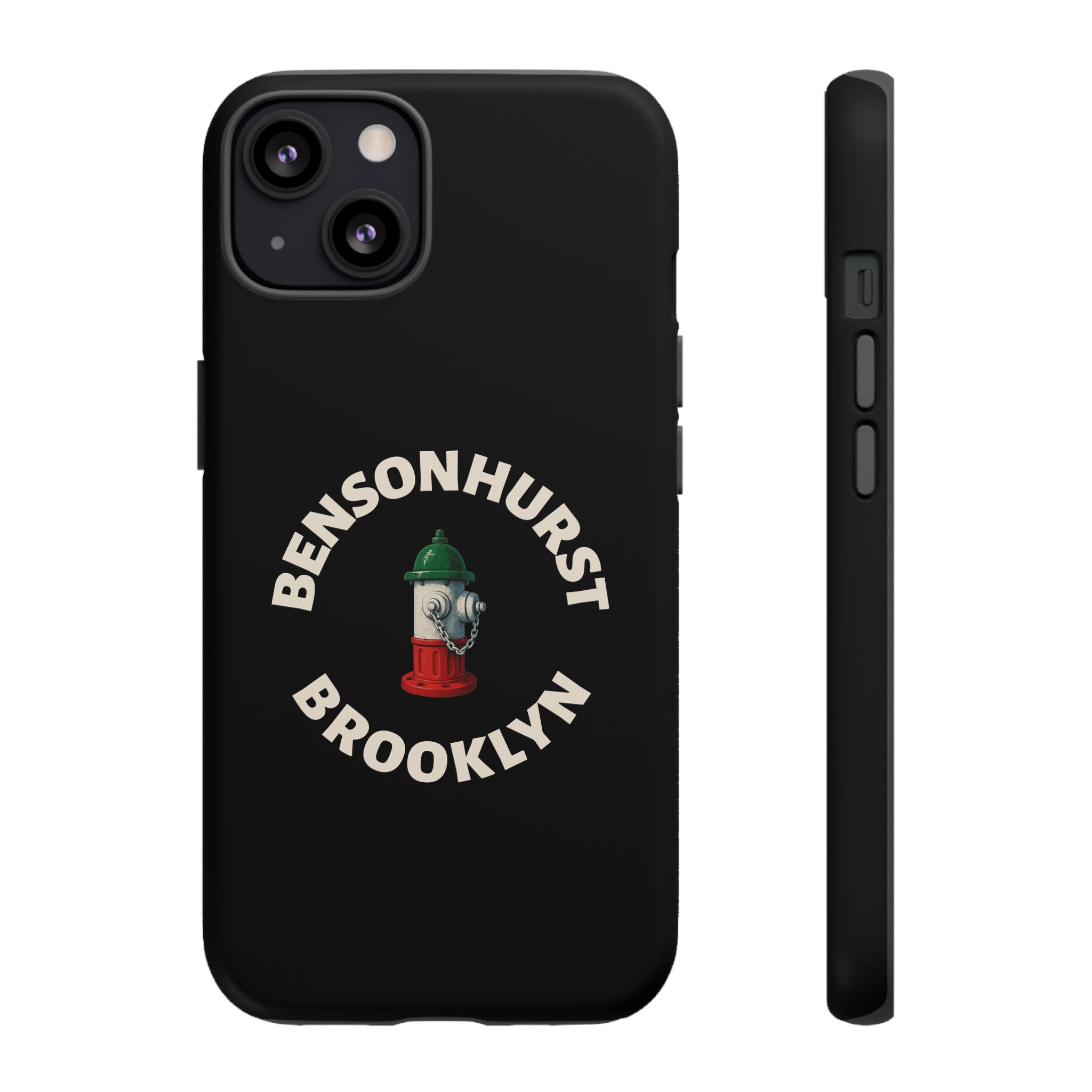 Bensonhurst Brooklyn Black Phone Case, Tough Cases for iPhone, Gift for Italians, Stylish Phone Cover, Unique Phone Accessory