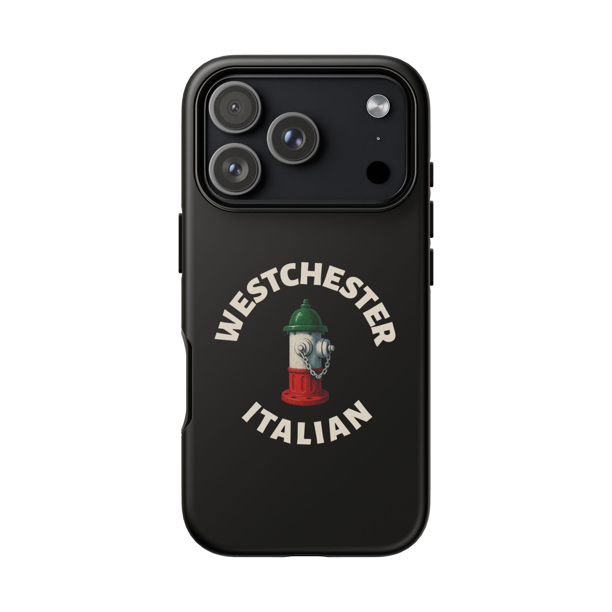 Westchester Italian Black Phone Case, Tough Cases for iPhone, Gift for Italians, Stylish Phone Cover, Unique Phone Accessory