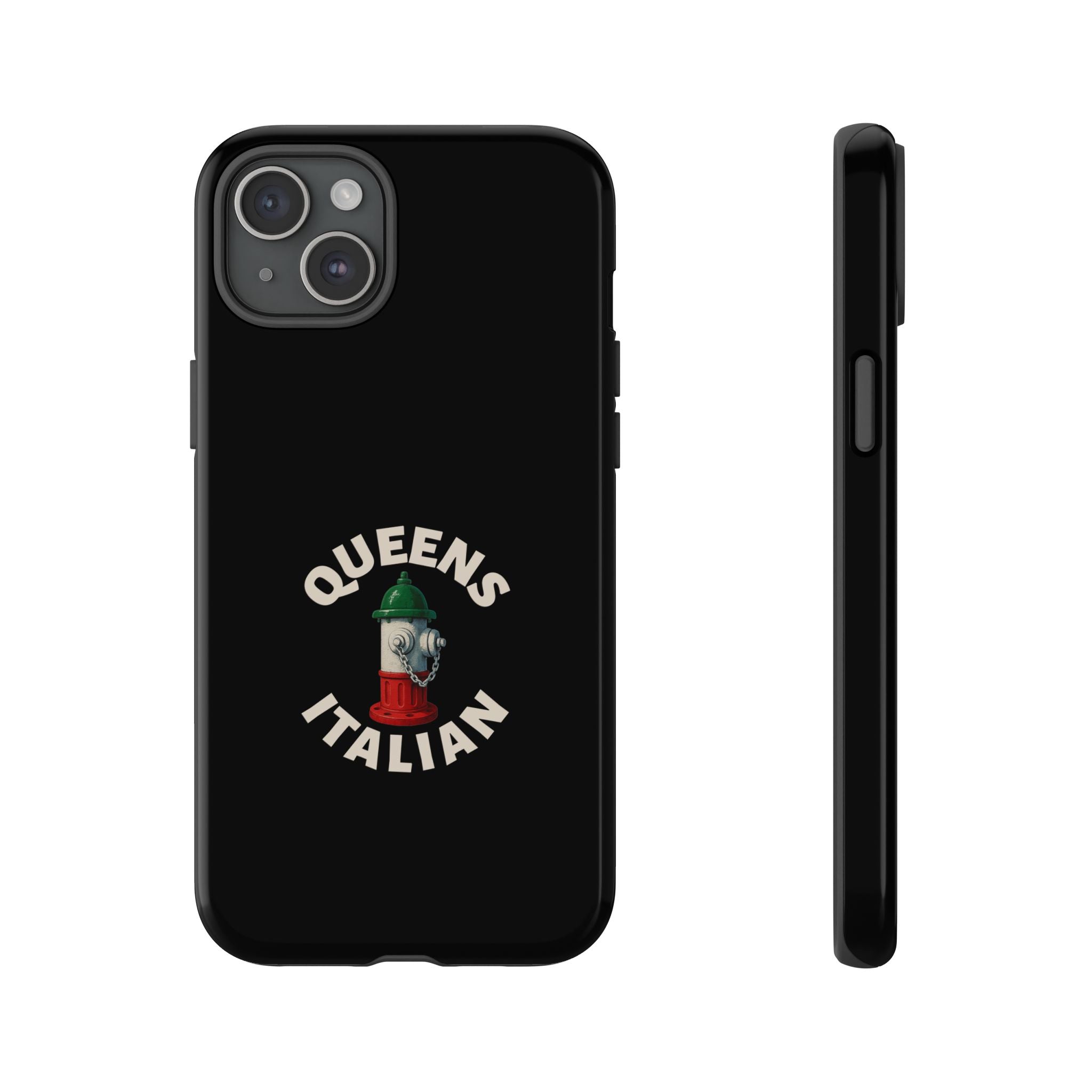 Queens Italian Black Phone Case, Tough Cases for iPhone, Gift for Italians, Stylish Phone Cover, Unique Phone Accessory