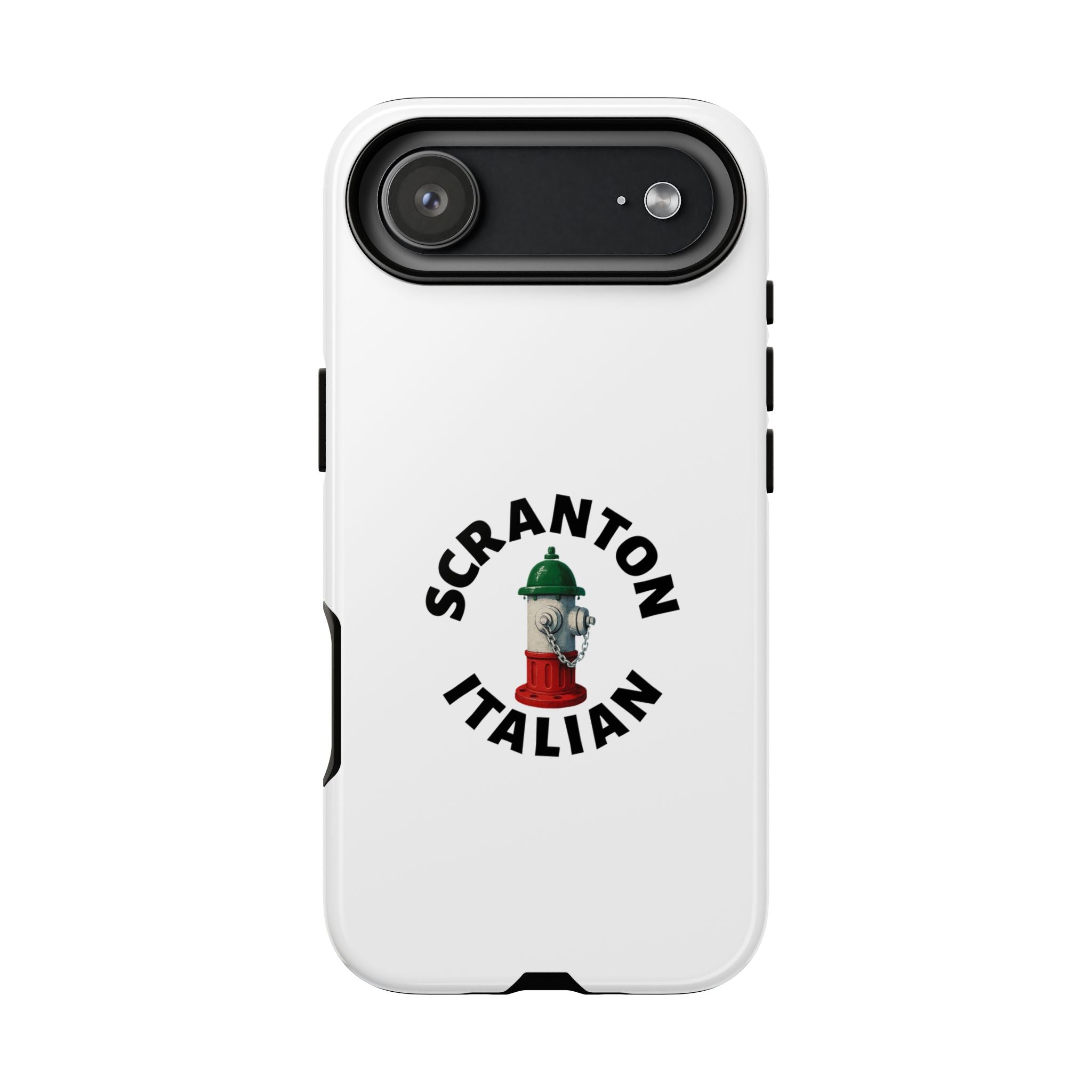 Scranton Italian White Phone Case, Urban Style Phone Cover, Tough Smartphone Case, Gift for Italian Heritage, Fun Streetwear Accessories