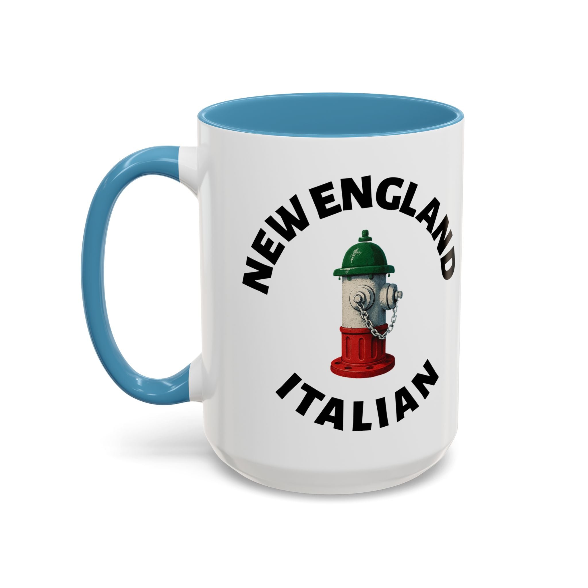 New England Coffee Mug with Fire Hydrant Design, Unique Gift for Italians, Fun Kitchen Decor