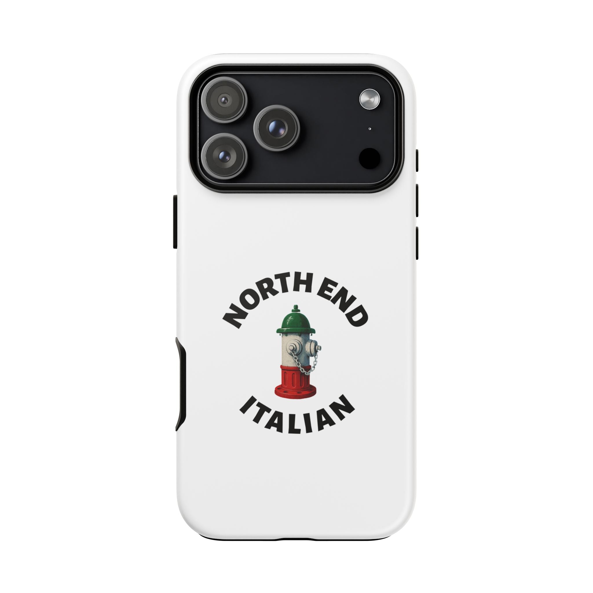 North End Italian White Phone Case, Urban Style Phone Cover, Tough Smartphone Case, Gift for Italian Heritage, Fun Streetwear Accessories