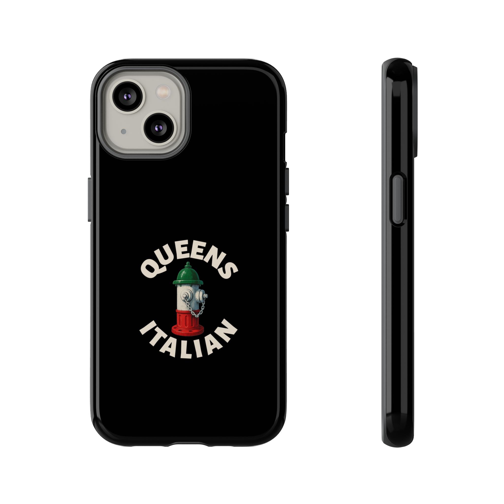 Queens Italian Black Phone Case, Tough Cases for iPhone, Gift for Italians, Stylish Phone Cover, Unique Phone Accessory