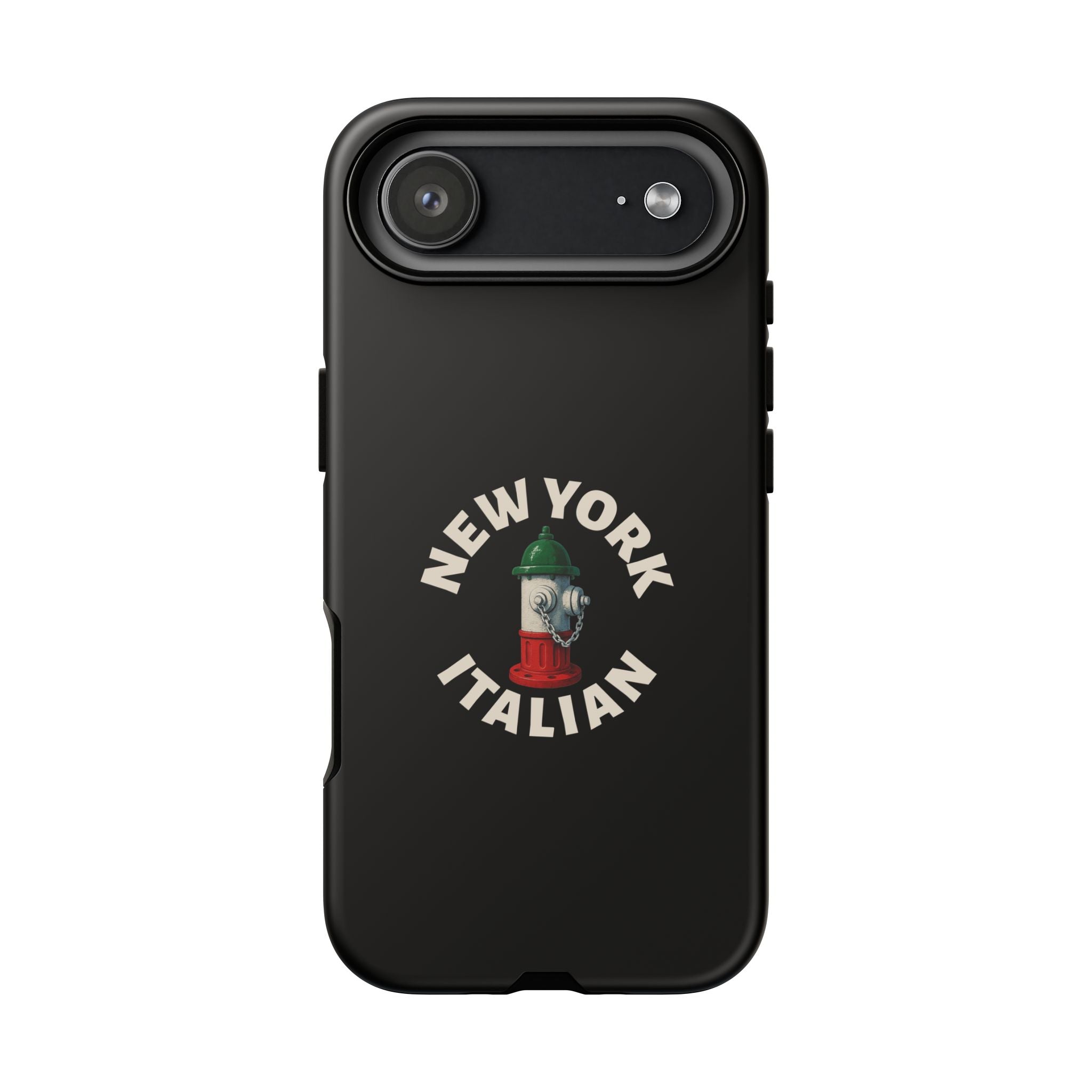 New York Italian Black Phone Case, Tough Cases for iPhone, Gift for Italians, Stylish Phone Cover, Unique Phone Accessory
