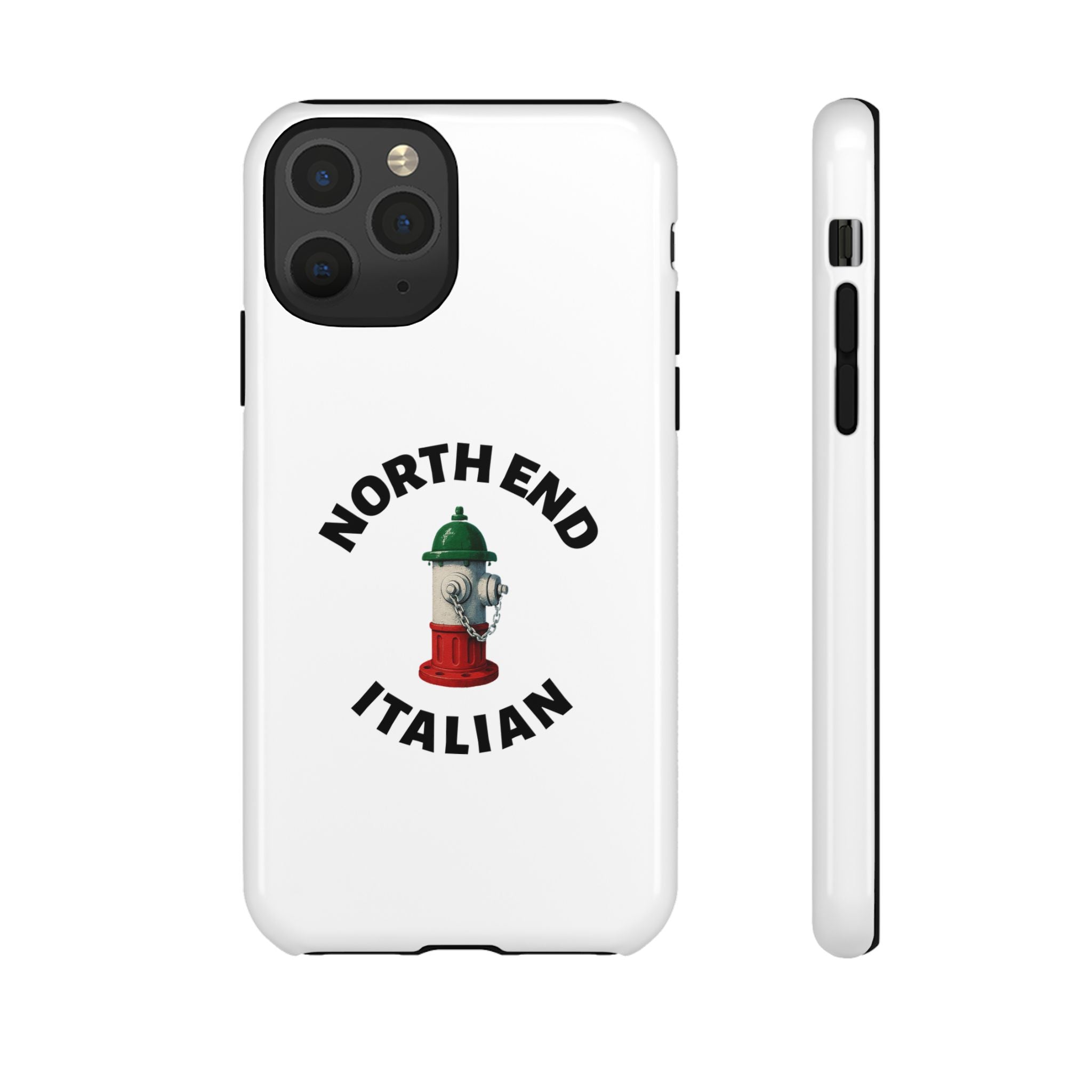 North End Italian White Phone Case, Urban Style Phone Cover, Tough Smartphone Case, Gift for Italian Heritage, Fun Streetwear Accessories