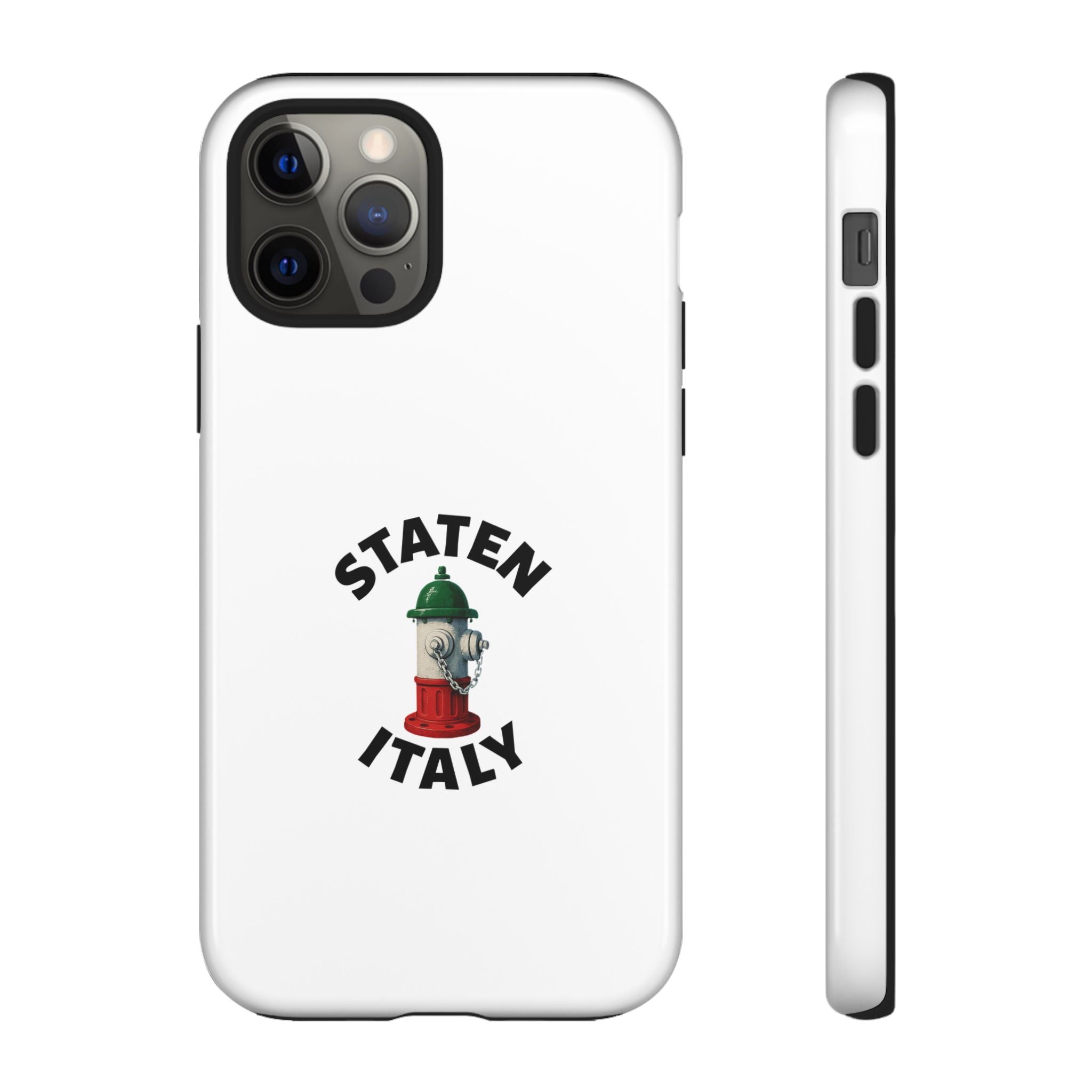 Staten Italy White Phone Case, Urban Style Phone Cover, Tough Smartphone Case, Gift for Italian Heritage, Fun Streetwear Accessories