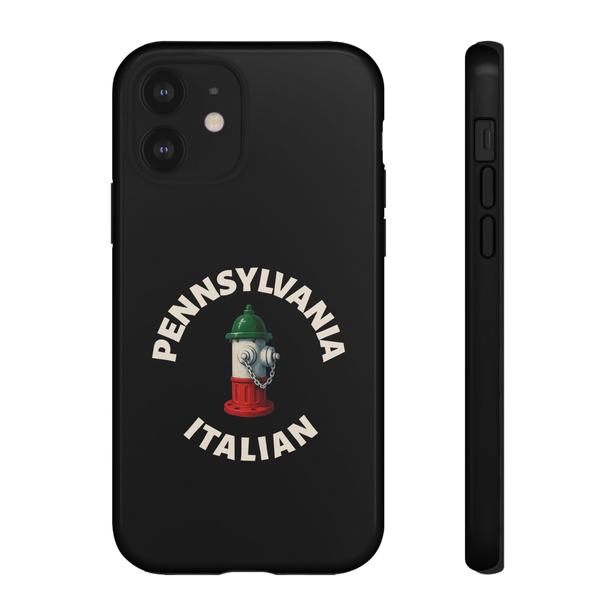 Pennsylvania Italian Black Phone Case, Tough Cases for iPhone, Gift for Italians, Stylish Phone Cover, Unique Phone Accessory