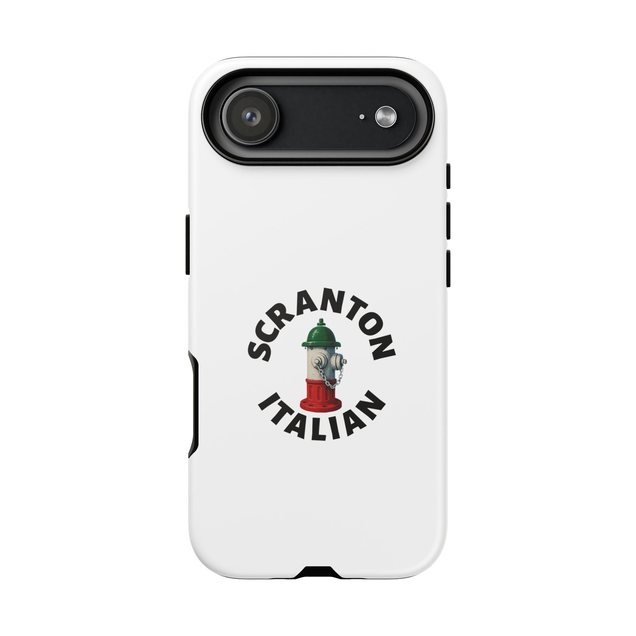 Scranton Italian White Phone Case, Urban Style Phone Cover, Tough Smartphone Case, Gift for Italian Heritage, Fun Streetwear Accessories