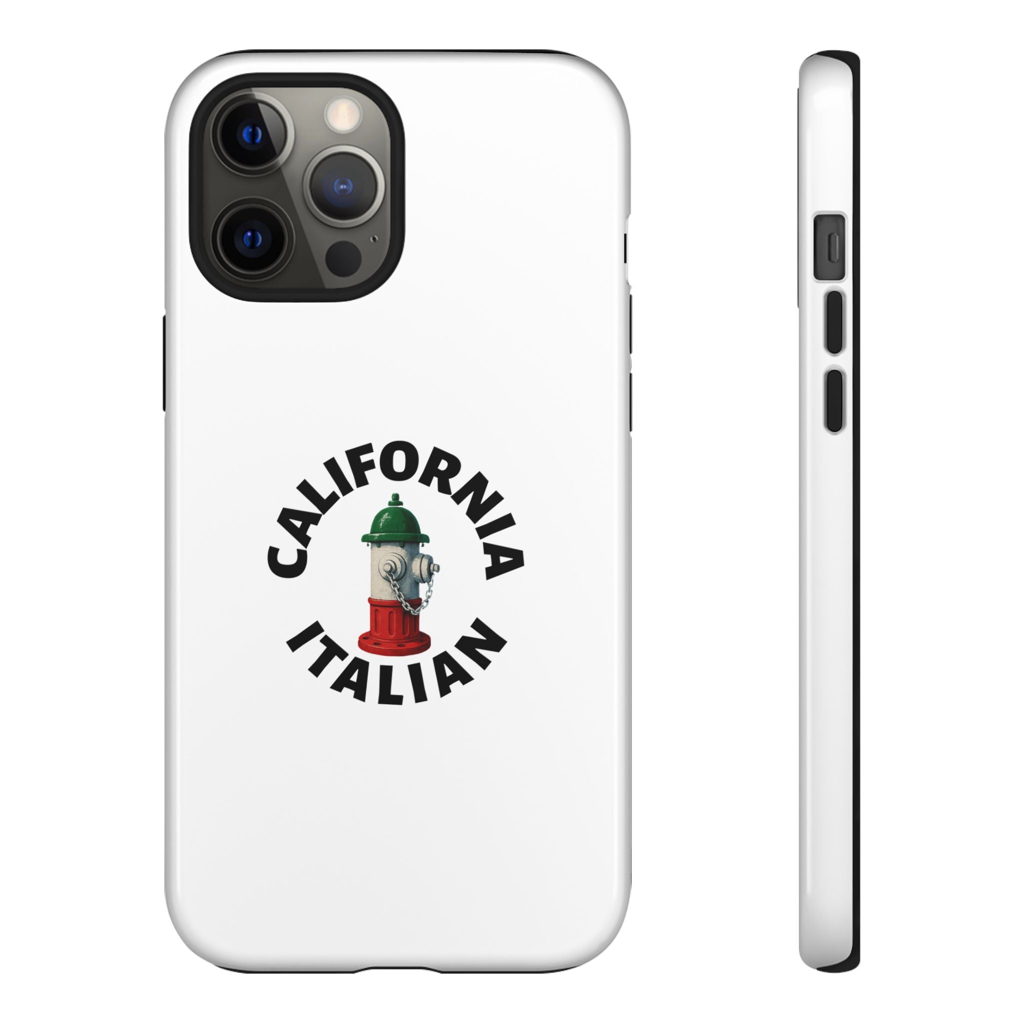 California Italian White Phone Case, Urban Style Phone Cover, Tough Smartphone Case, Gift for Italian Heritage, Fun Streetwear Accessories