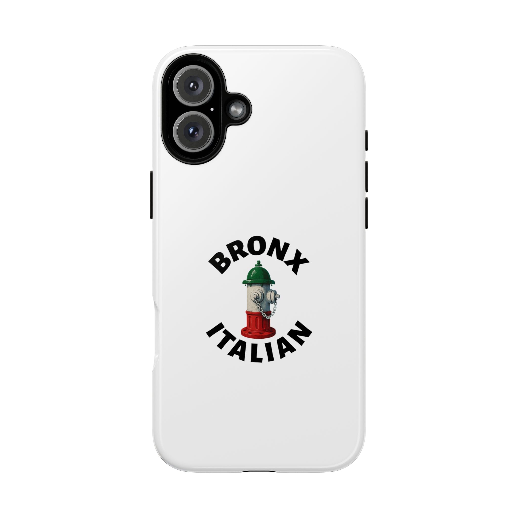 Bronx Italian White Phone Case, Urban Style Phone Cover, Tough Smartphone Case, Gift for Italian Heritage, Fun Streetwear Accessories