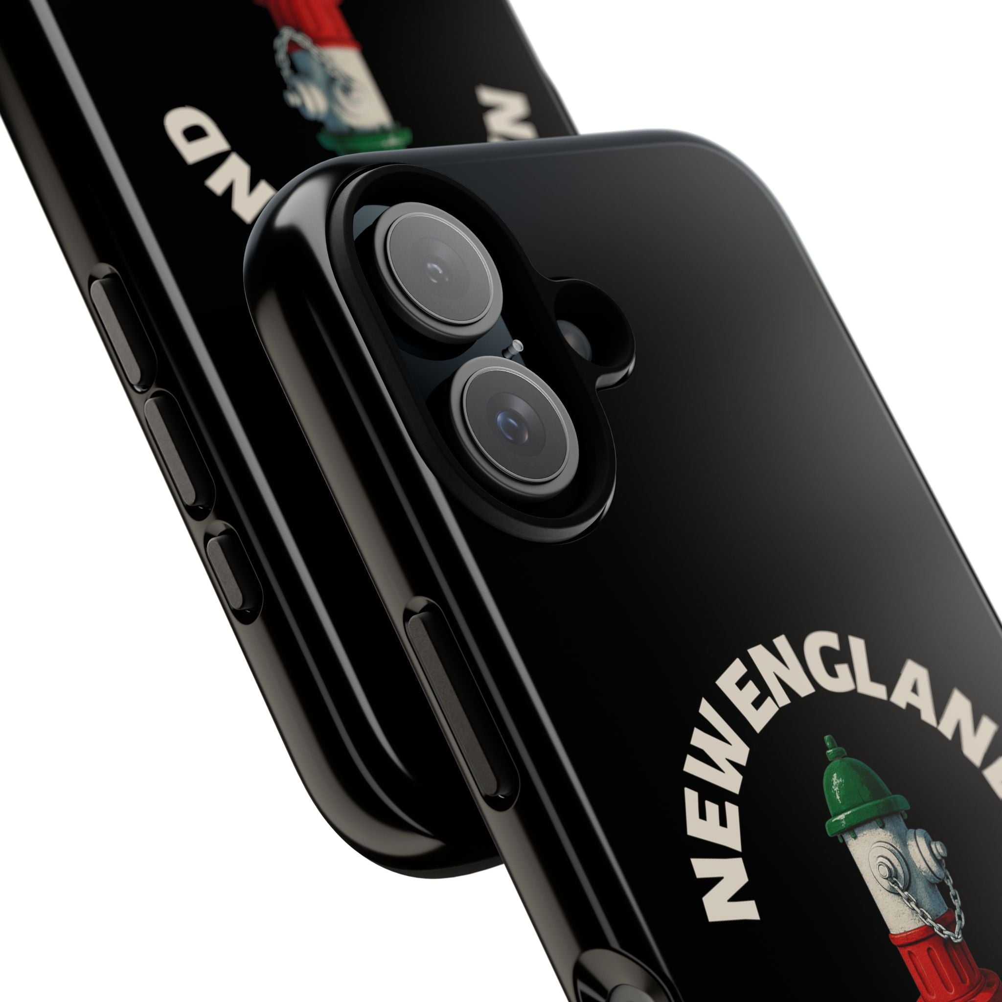 New England Italian Black Phone Case, Tough Cases for iPhone, Gift for Italians, Stylish Phone Cover, Unique Phone Accessory