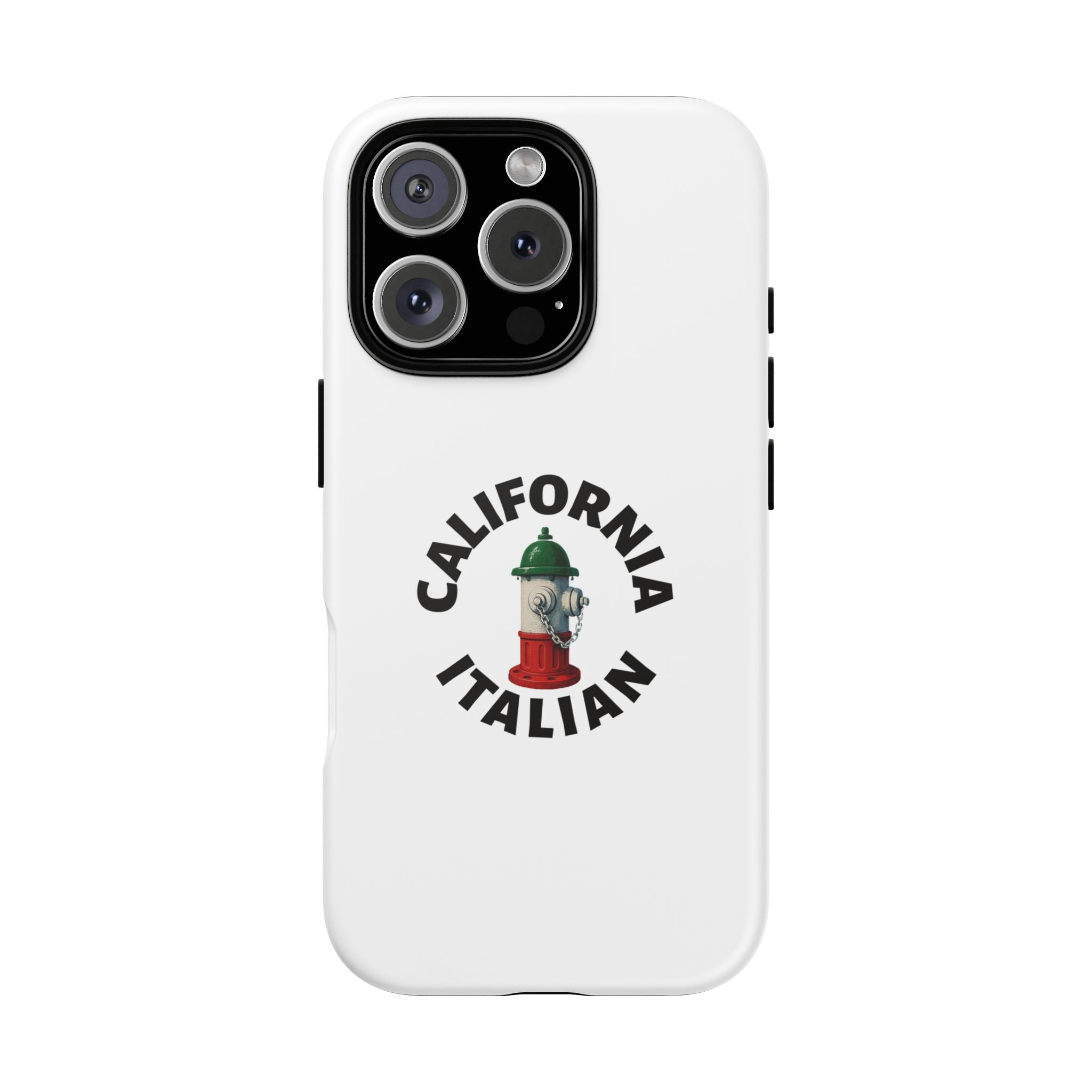California Italian White Phone Case, Urban Style Phone Cover, Tough Smartphone Case, Gift for Italian Heritage, Fun Streetwear Accessories
