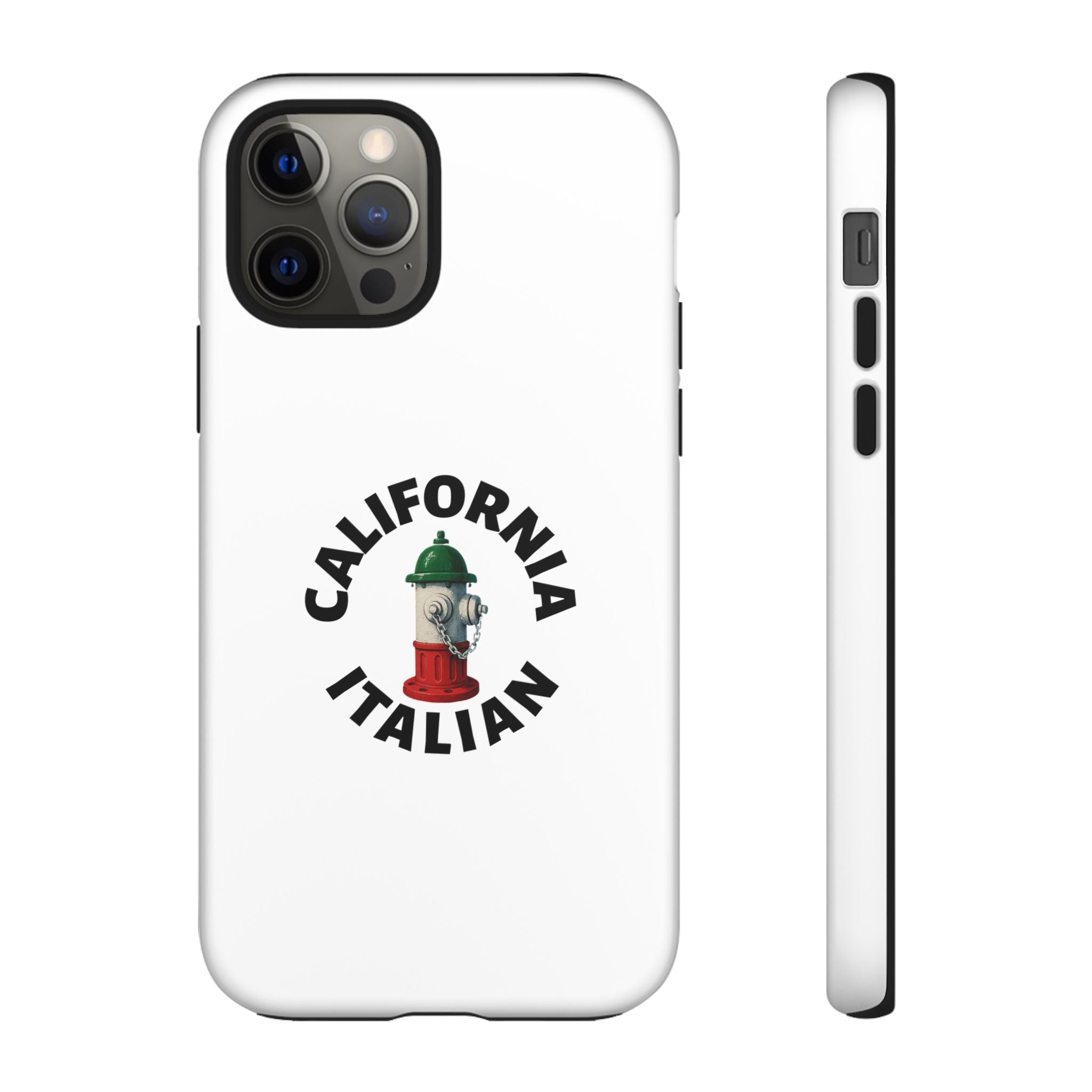 California Italian White Phone Case, Urban Style Phone Cover, Tough Smartphone Case, Gift for Italian Heritage, Fun Streetwear Accessories