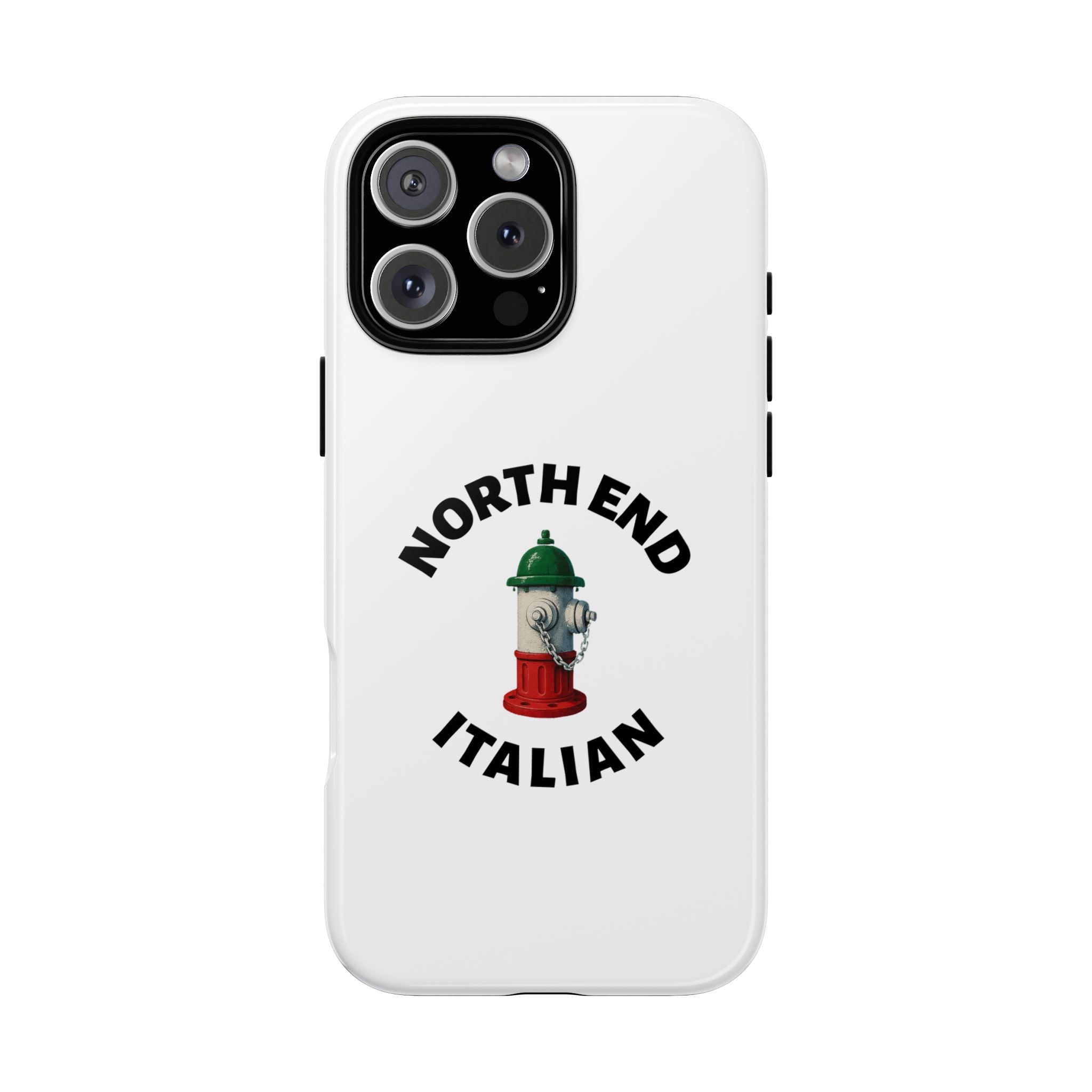 North End Italian White Phone Case, Urban Style Phone Cover, Tough Smartphone Case, Gift for Italian Heritage, Fun Streetwear Accessories