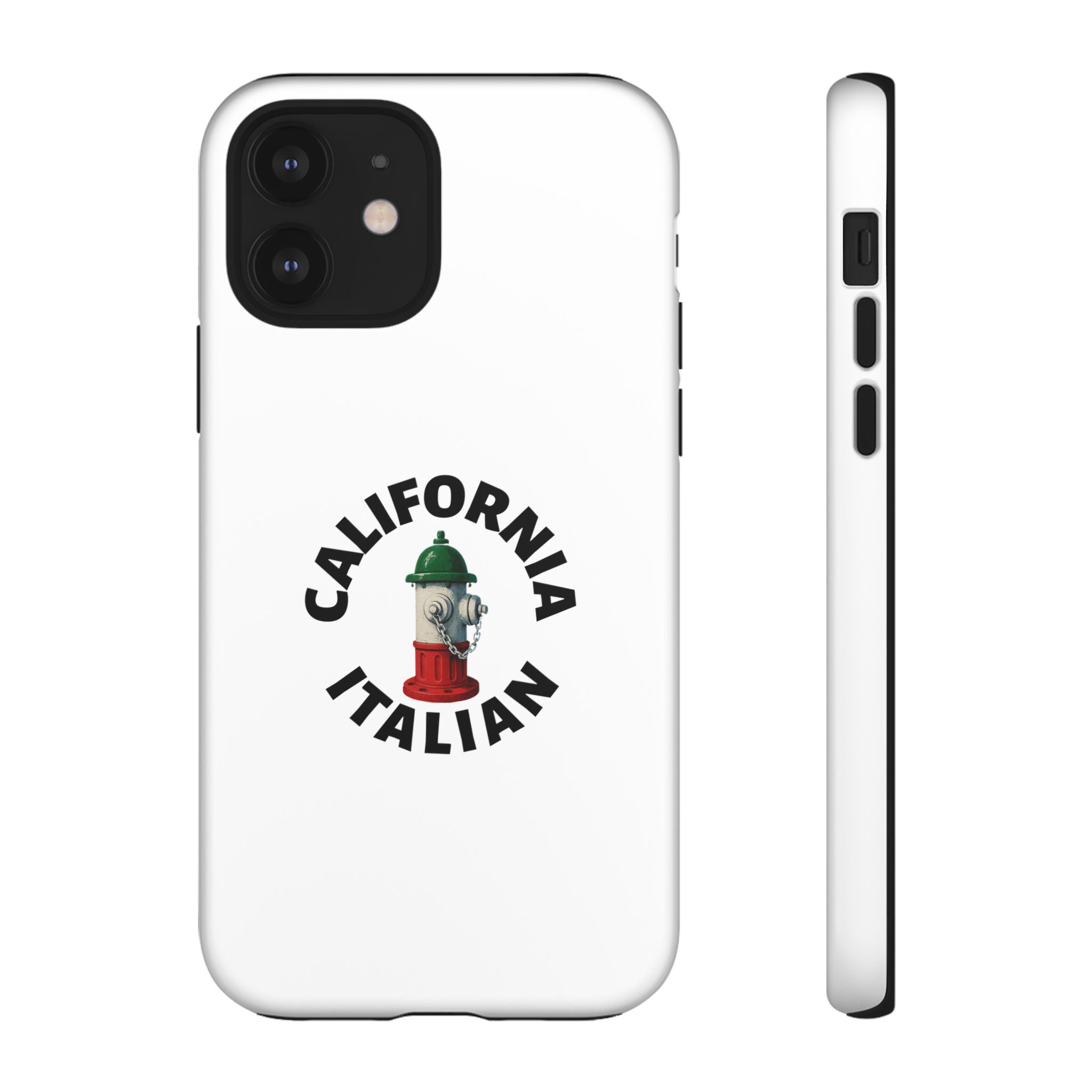 California Italian White Phone Case, Urban Style Phone Cover, Tough Smartphone Case, Gift for Italian Heritage, Fun Streetwear Accessories