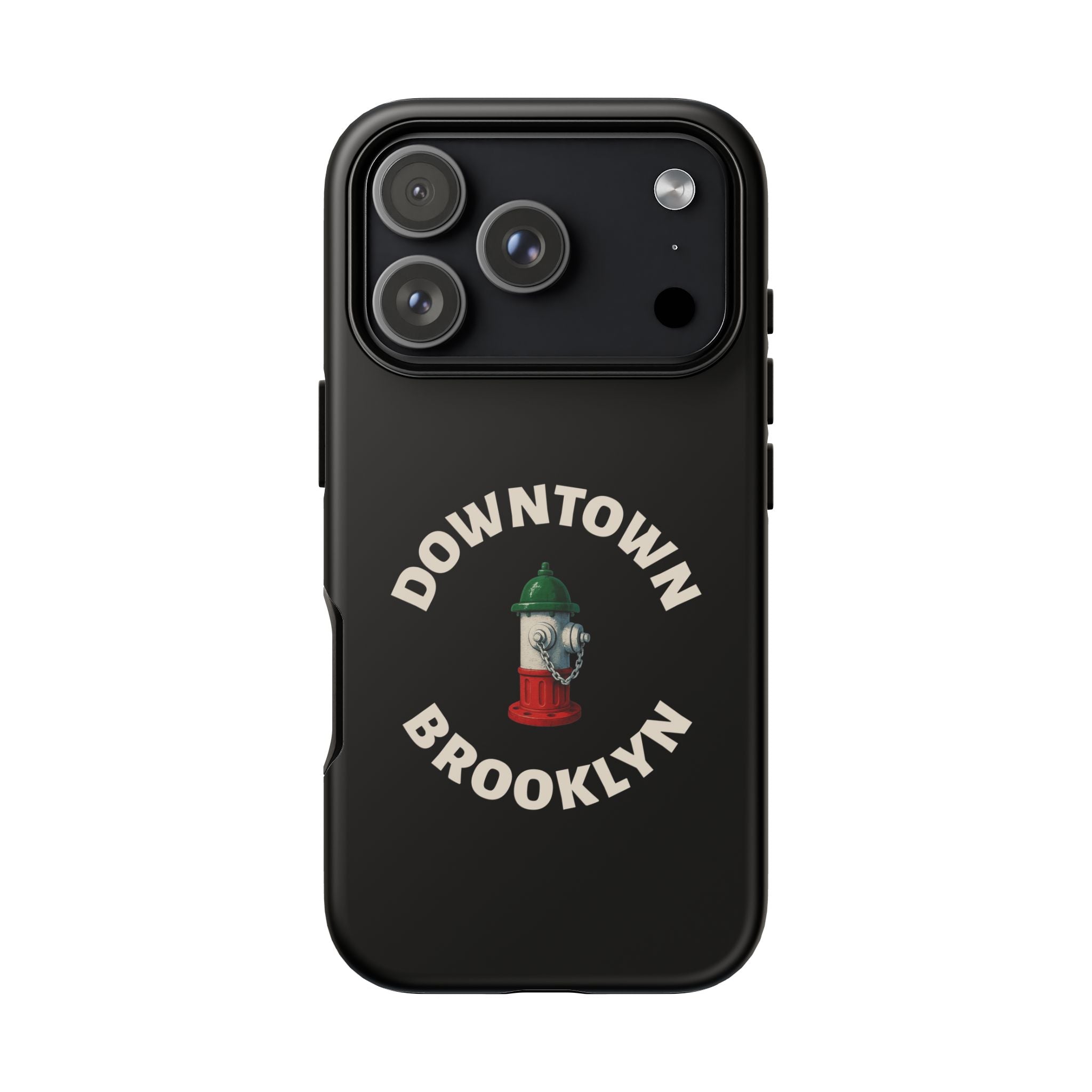 Downtown Brooklyn Black Phone Case, Tough Cases for iPhone, Gift for Italians, Stylish Phone Cover, Unique Phone Accessory