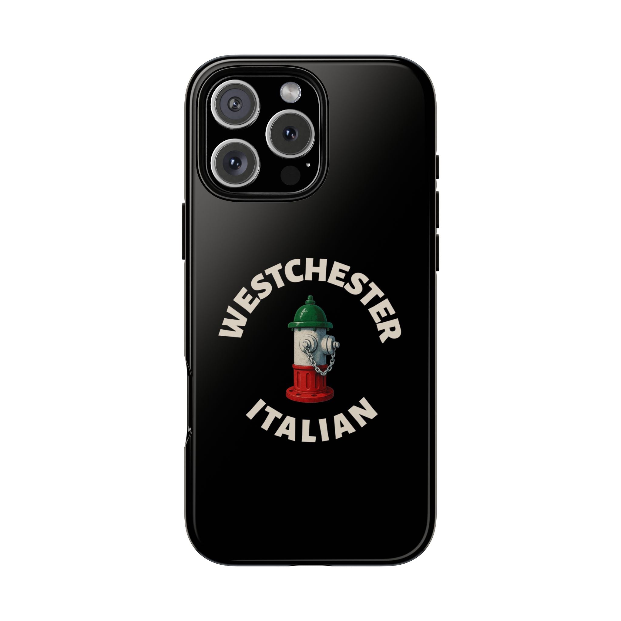 Westchester Italian Black Phone Case, Tough Cases for iPhone, Gift for Italians, Stylish Phone Cover, Unique Phone Accessory