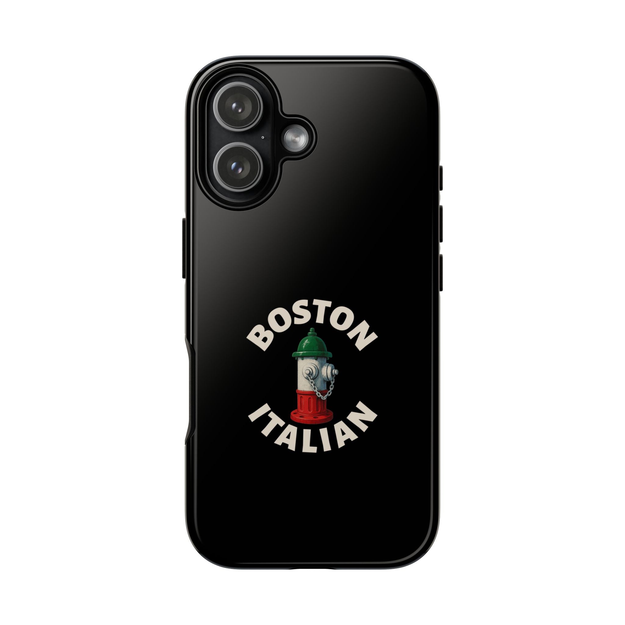 Boston Italian Black Phone Case, Tough Cases for iPhone, Gift for Italians, Stylish Phone Cover, Unique Phone Accessory
