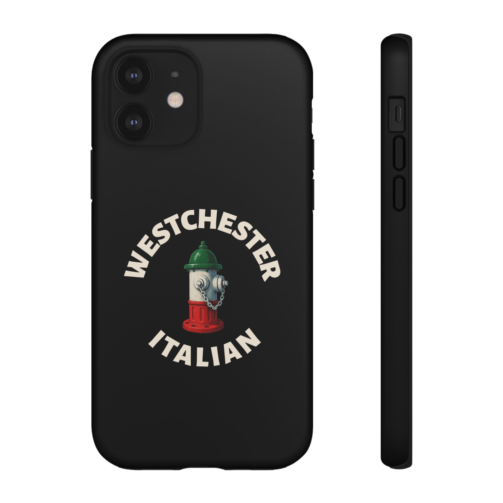 Westchester Italian Black Phone Case, Tough Cases for iPhone, Gift for Italians, Stylish Phone Cover, Unique Phone Accessory