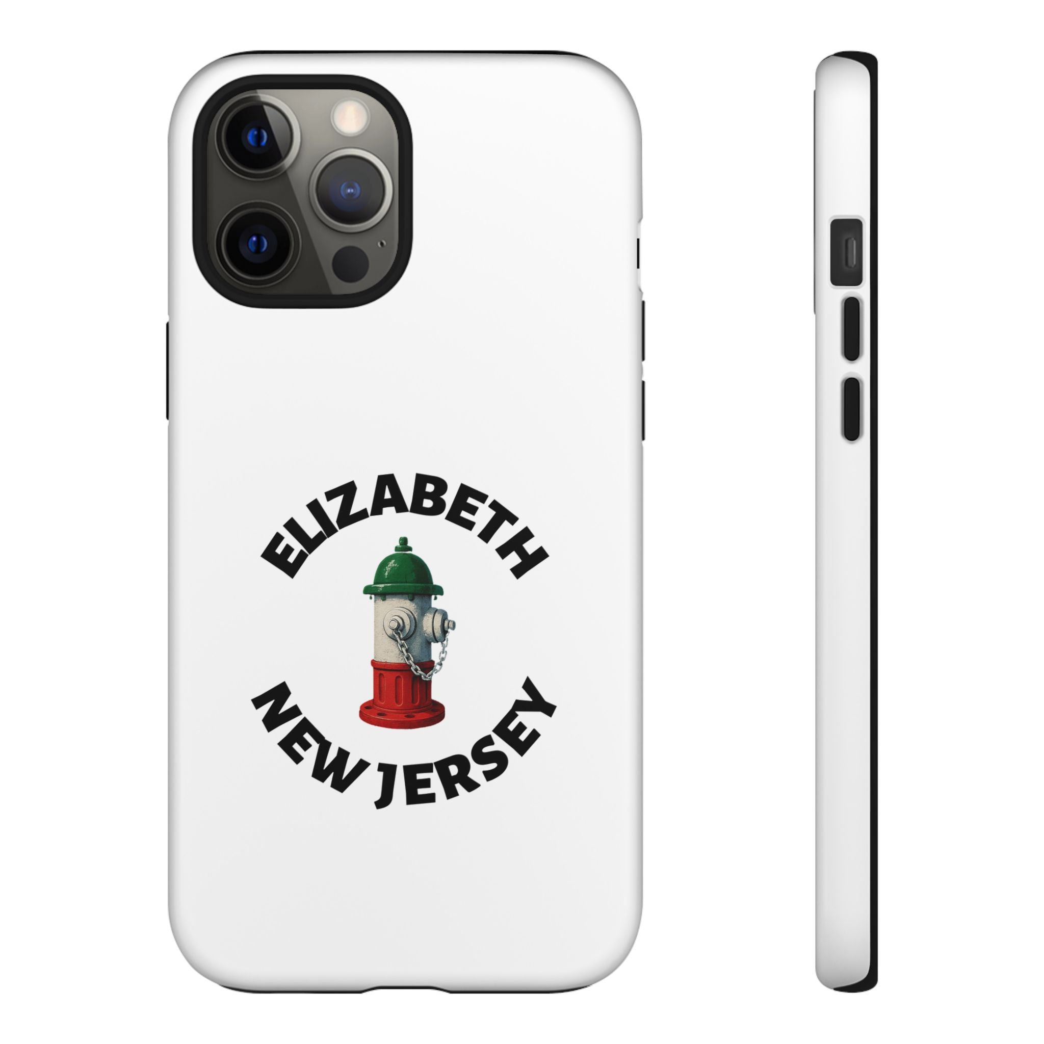 Elizabeth New Jersey White Phone Case, Urban Style Phone Cover, Tough Smartphone Case, Gift for Italian Heritage, Fun Streetwear Accessories