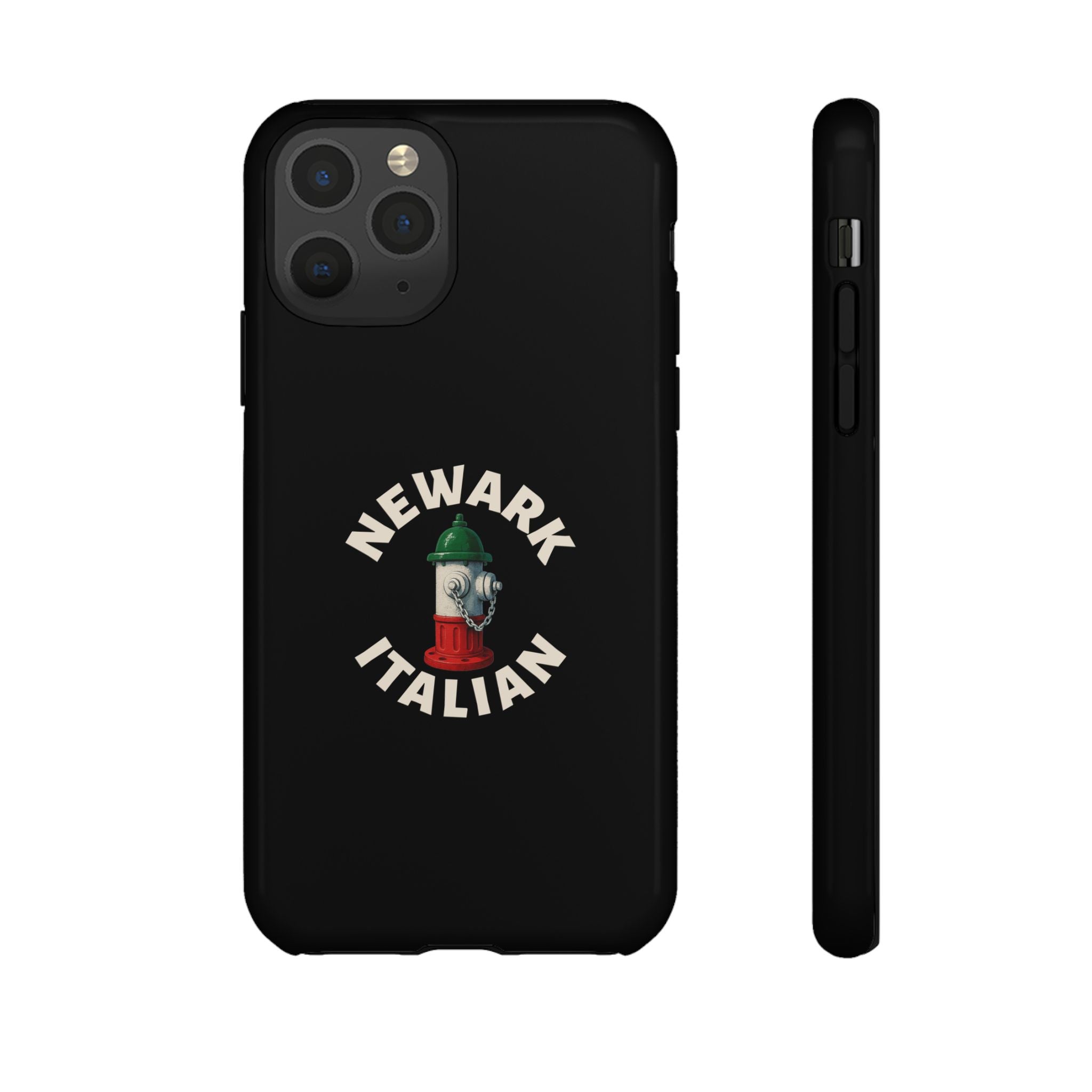 Newark Italian Black Phone Case, Tough Cases for iPhone, Gift for Italians, Stylish Phone Cover, Unique Phone Accessory