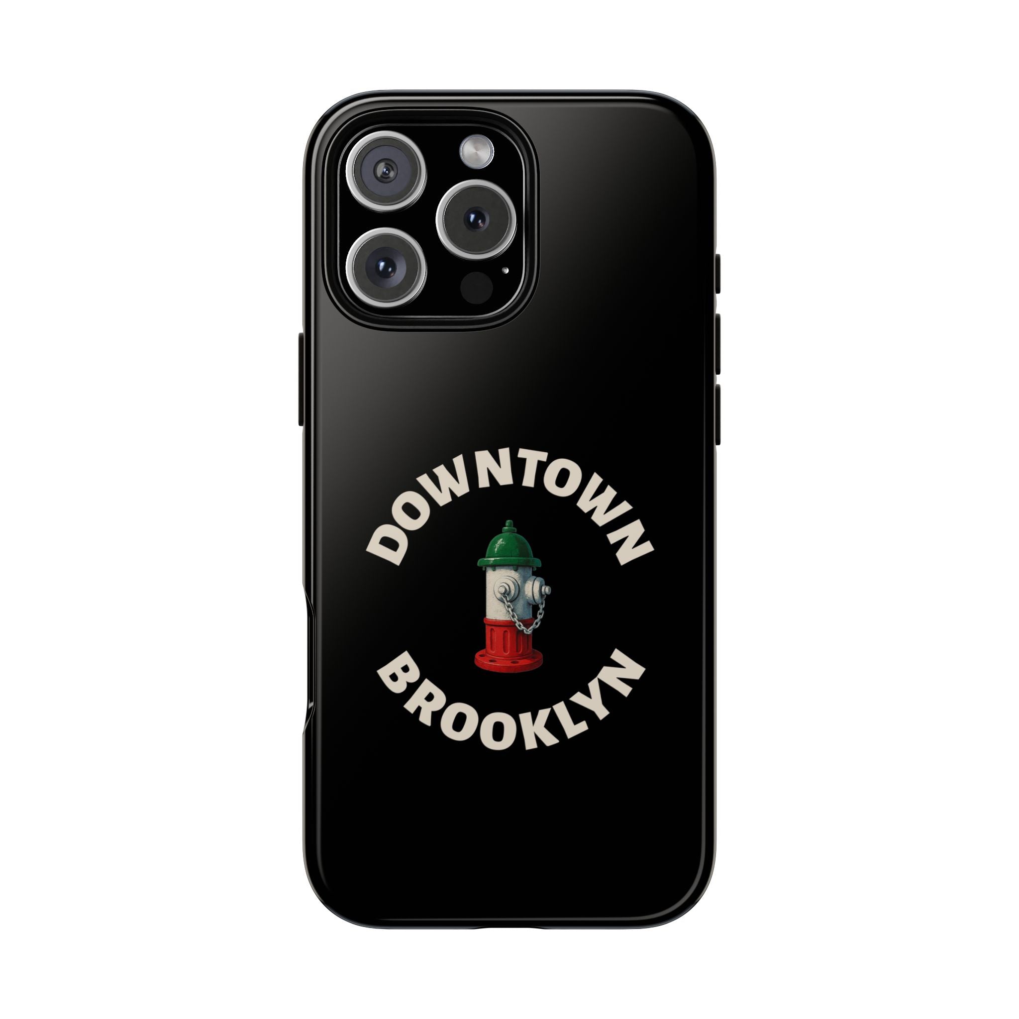 Downtown Brooklyn Black Phone Case, Tough Cases for iPhone, Gift for Italians, Stylish Phone Cover, Unique Phone Accessory