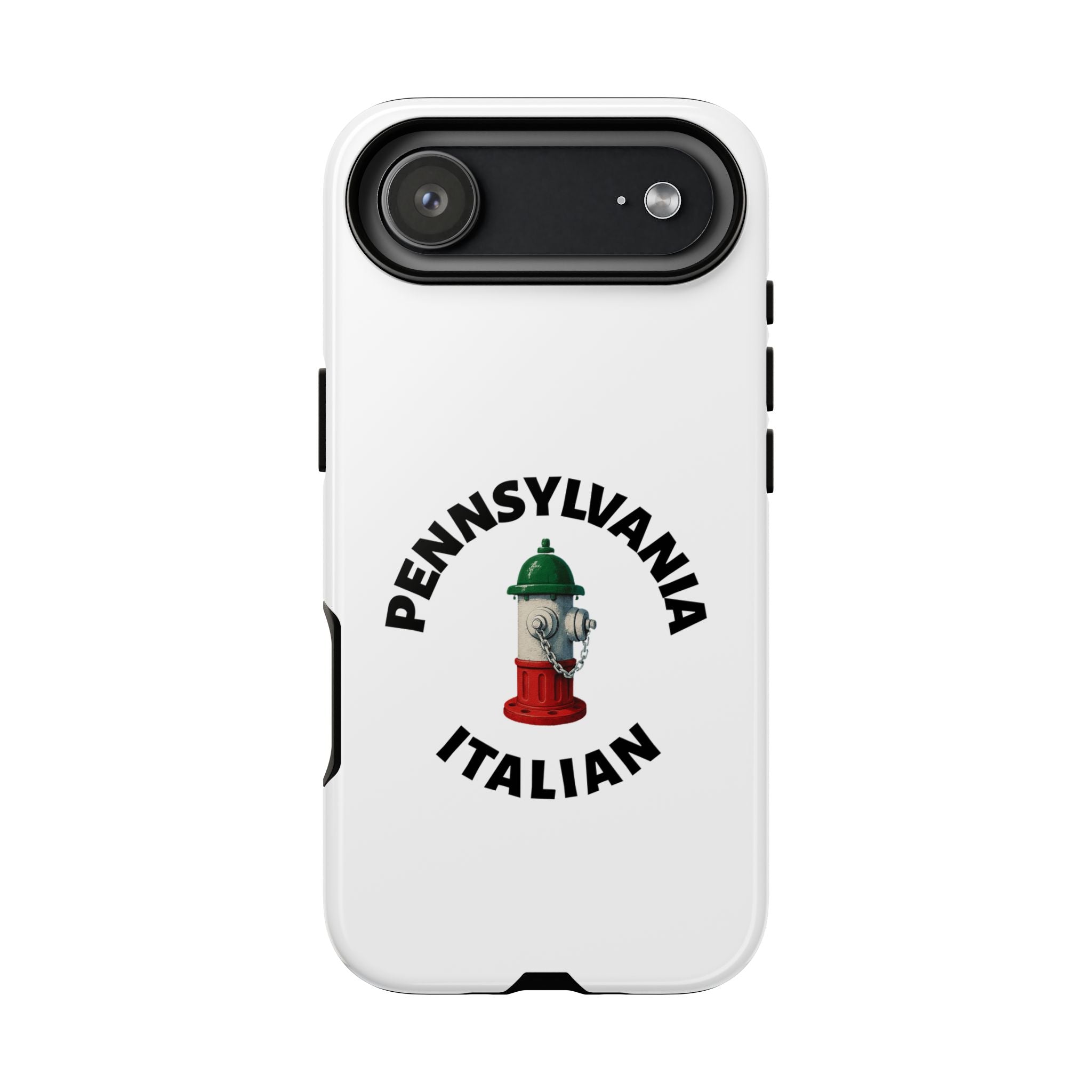 Pennsylvania Italian White Phone Case, Urban Style Phone Cover, Tough Smartphone Case, Gift for Italian Heritage, Fun Streetwear Accessories