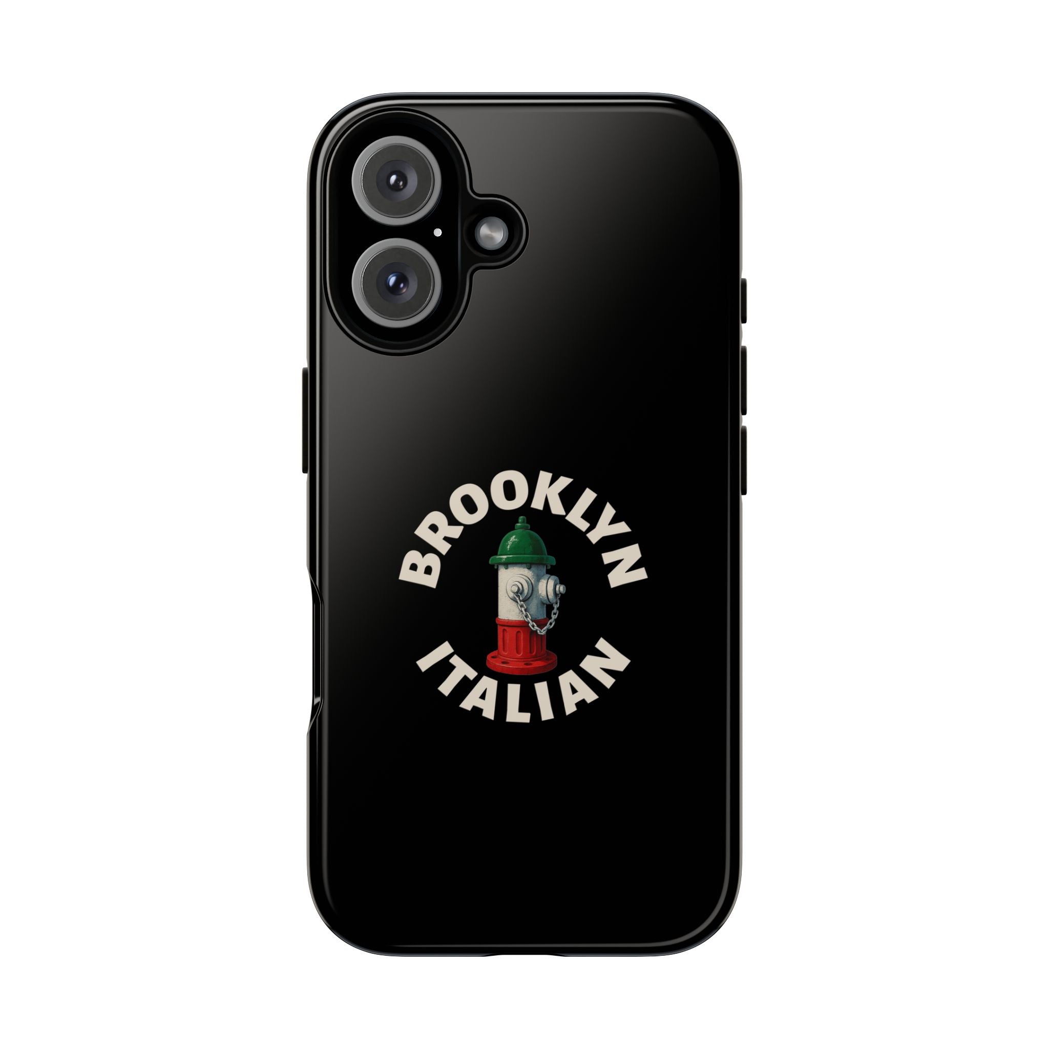 Brooklyn Italian Black Phone Case, Tough Cases for iPhone, Gift for Italians, Stylish Phone Cover, Unique Phone Accessory