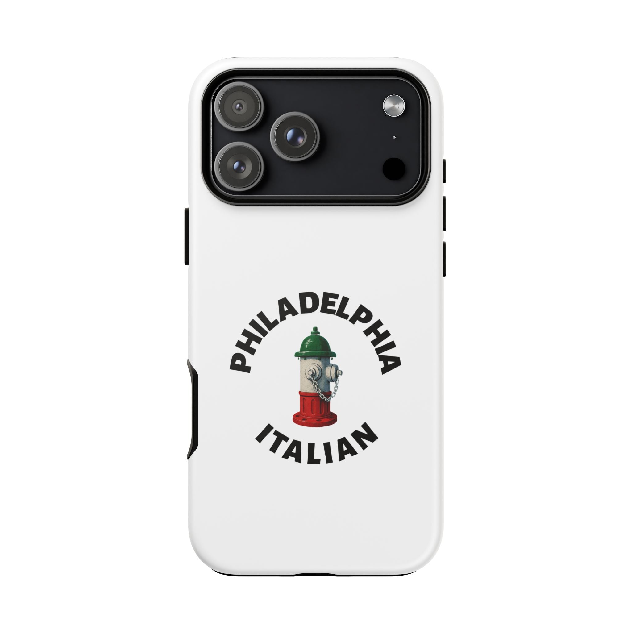 Philadelphia Italian White Phone Case, Urban Style Phone Cover, Tough Smartphone Case, Gift for Italian Heritage, Fun Streetwear Accessories