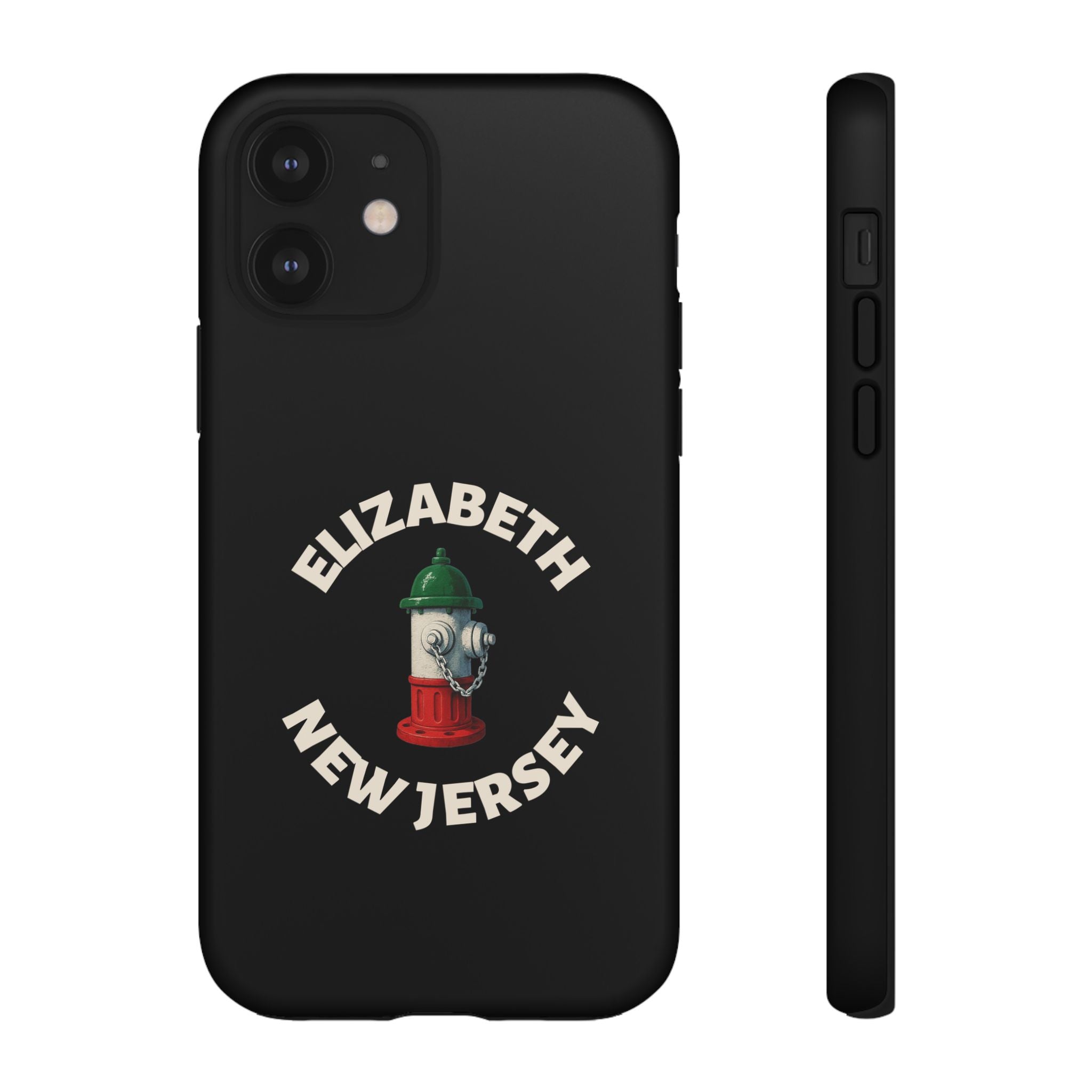 Elizabeth New Jersey Black Phone Case, Tough Cases for iPhone, Gift for Italians, Stylish Phone Cover, Unique Phone Accessory