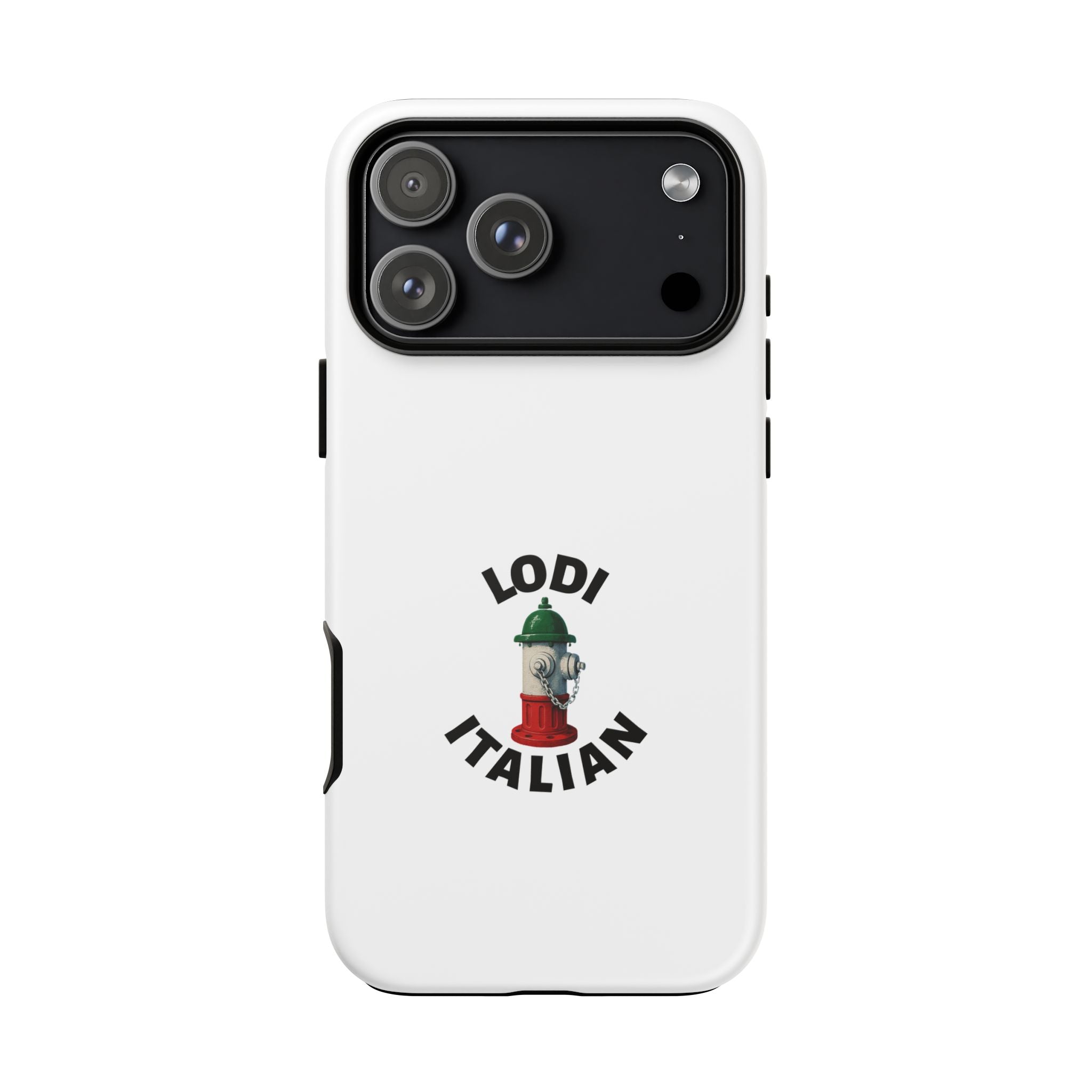 Lodi Italian White Phone Case, Urban Style Phone Cover, Tough Smartphone Case, Gift for Italian Heritage, Fun Streetwear Accessories