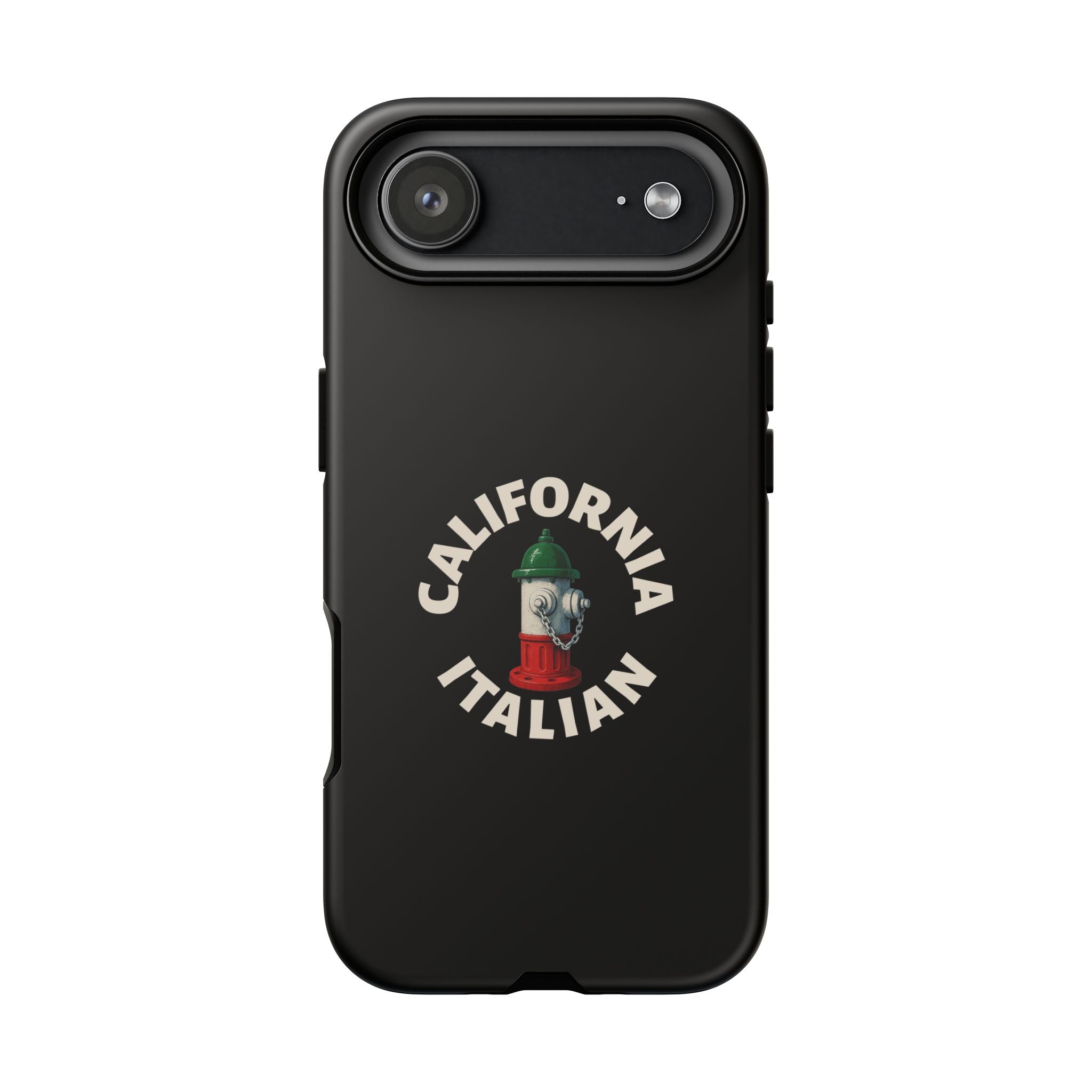 California Italian Black Phone Case, Tough Cases for iPhone, Gift for Italians, Stylish Phone Cover, Unique Phone Accessory