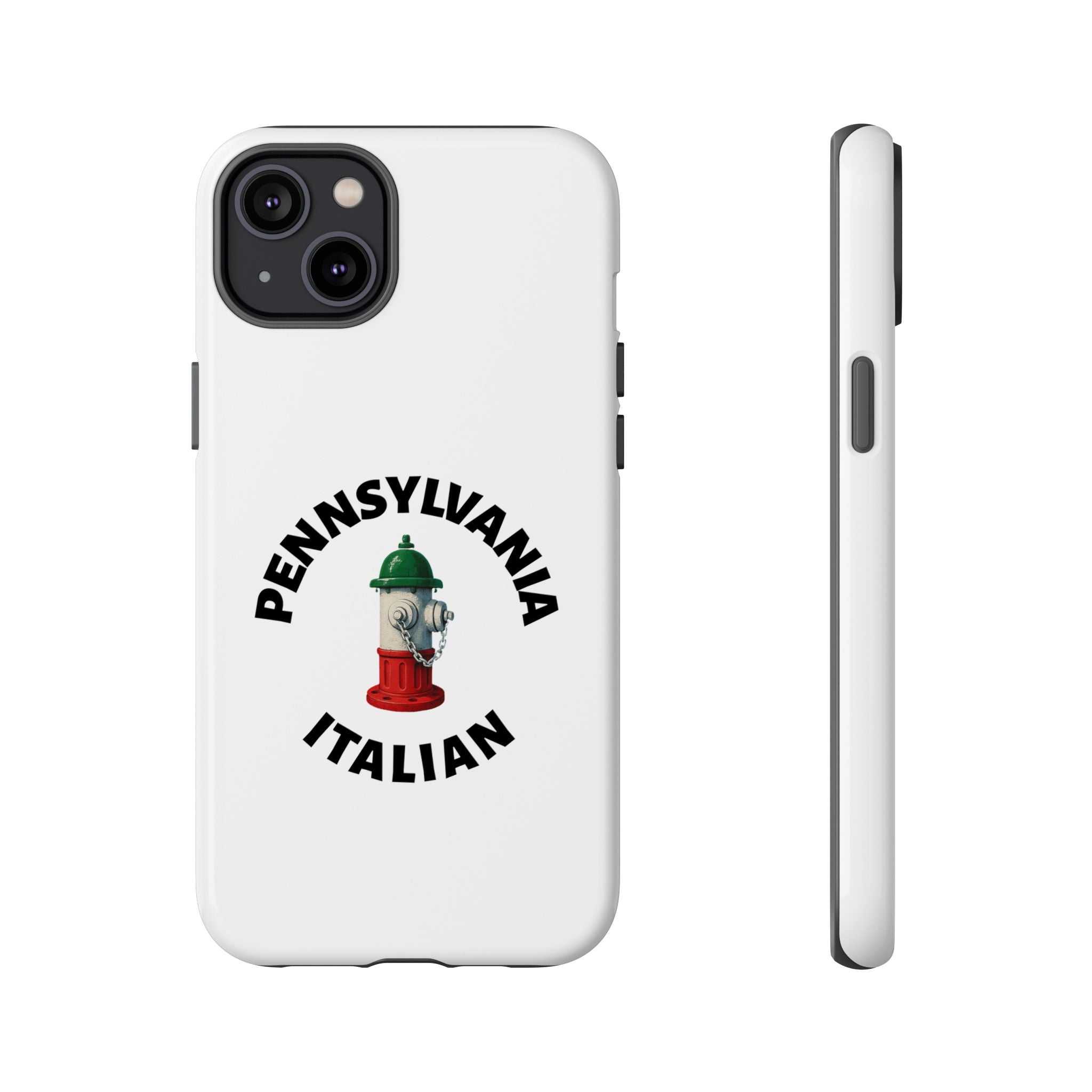 Pennsylvania Italian White Phone Case, Urban Style Phone Cover, Tough Smartphone Case, Gift for Italian Heritage, Fun Streetwear Accessories