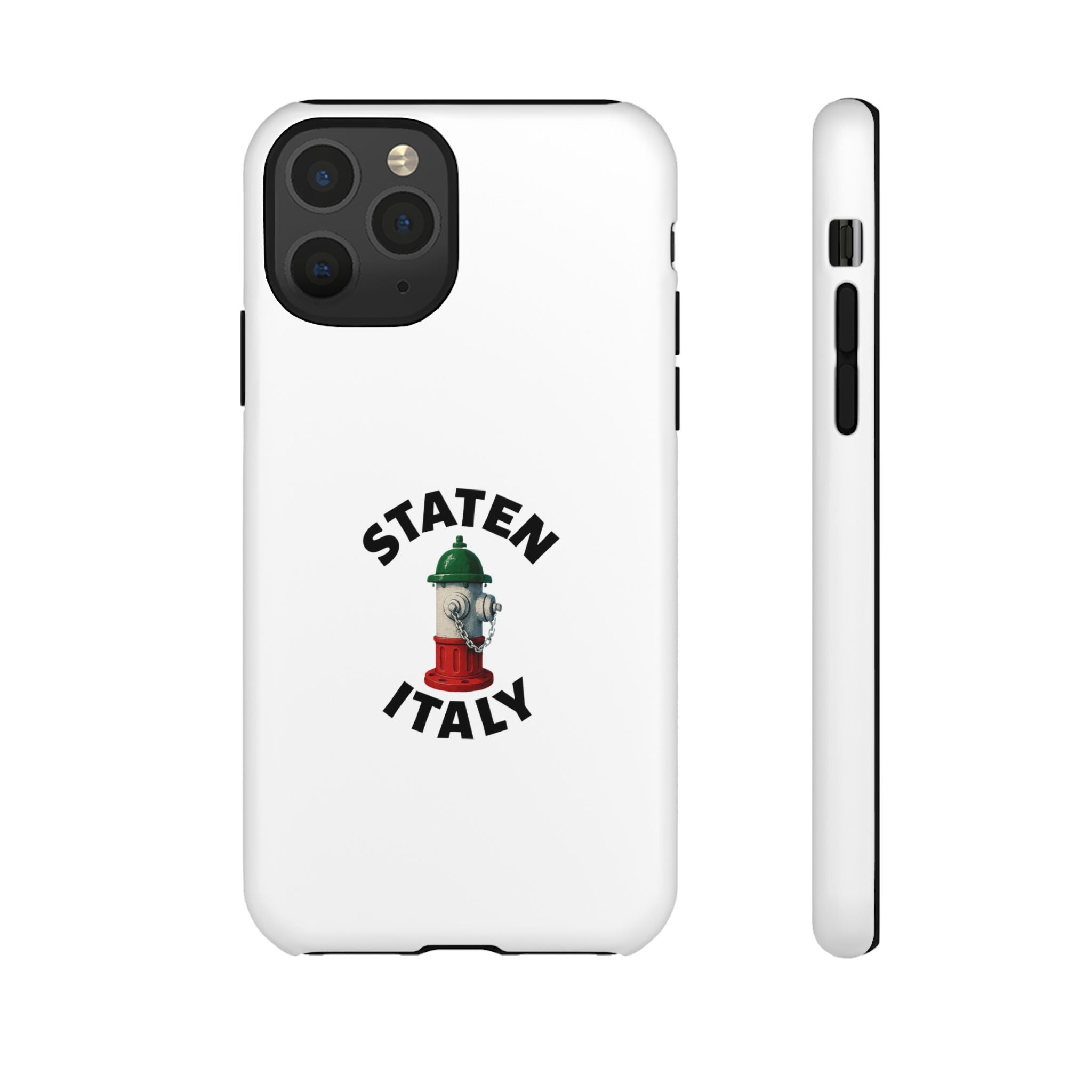 Staten Italy White Phone Case, Urban Style Phone Cover, Tough Smartphone Case, Gift for Italian Heritage, Fun Streetwear Accessories