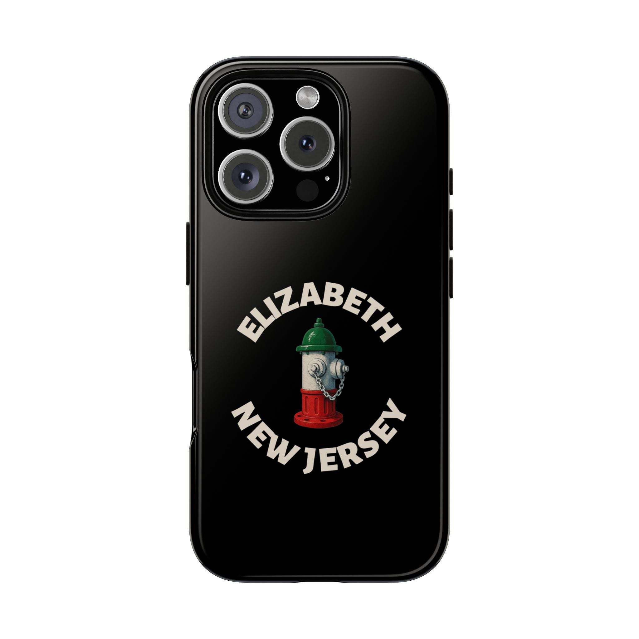 Elizabeth New Jersey Black Phone Case, Tough Cases for iPhone, Gift for Italians, Stylish Phone Cover, Unique Phone Accessory