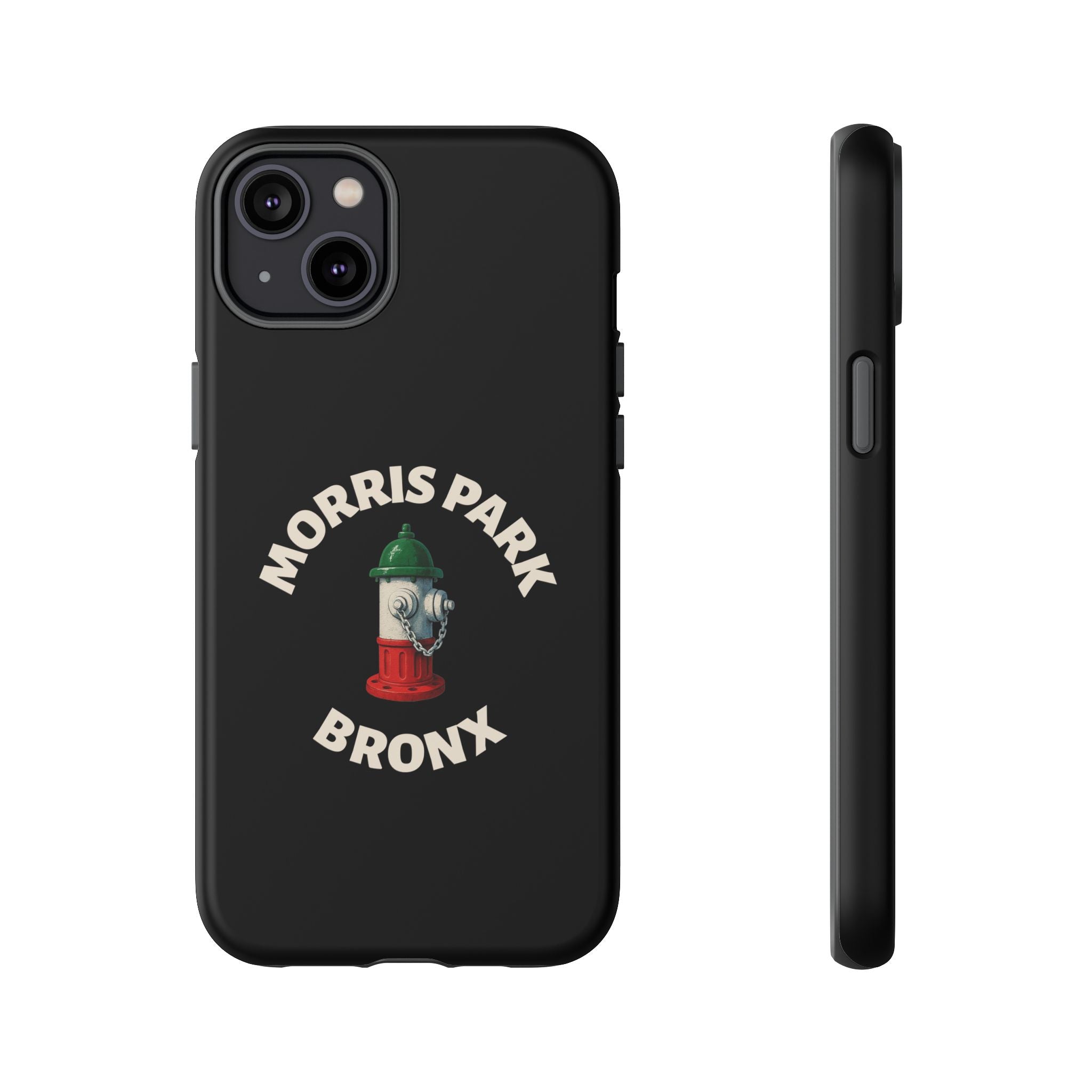 Morris Park Bronx Black Phone Case, Tough Cases for iPhone, Gift for Italians, Stylish Phone Cover, Unique Phone Accessory